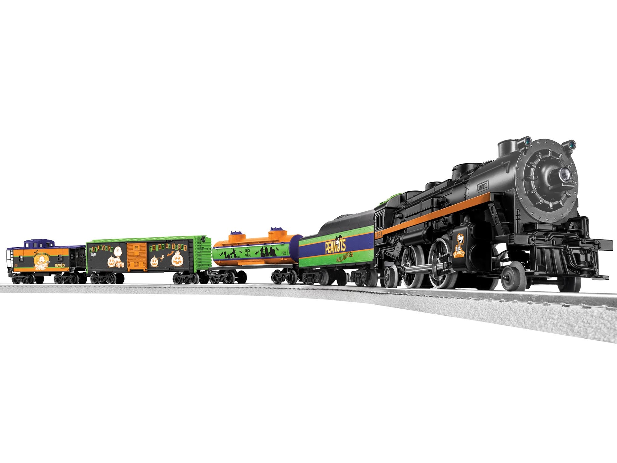 lionel peanuts halloween train set