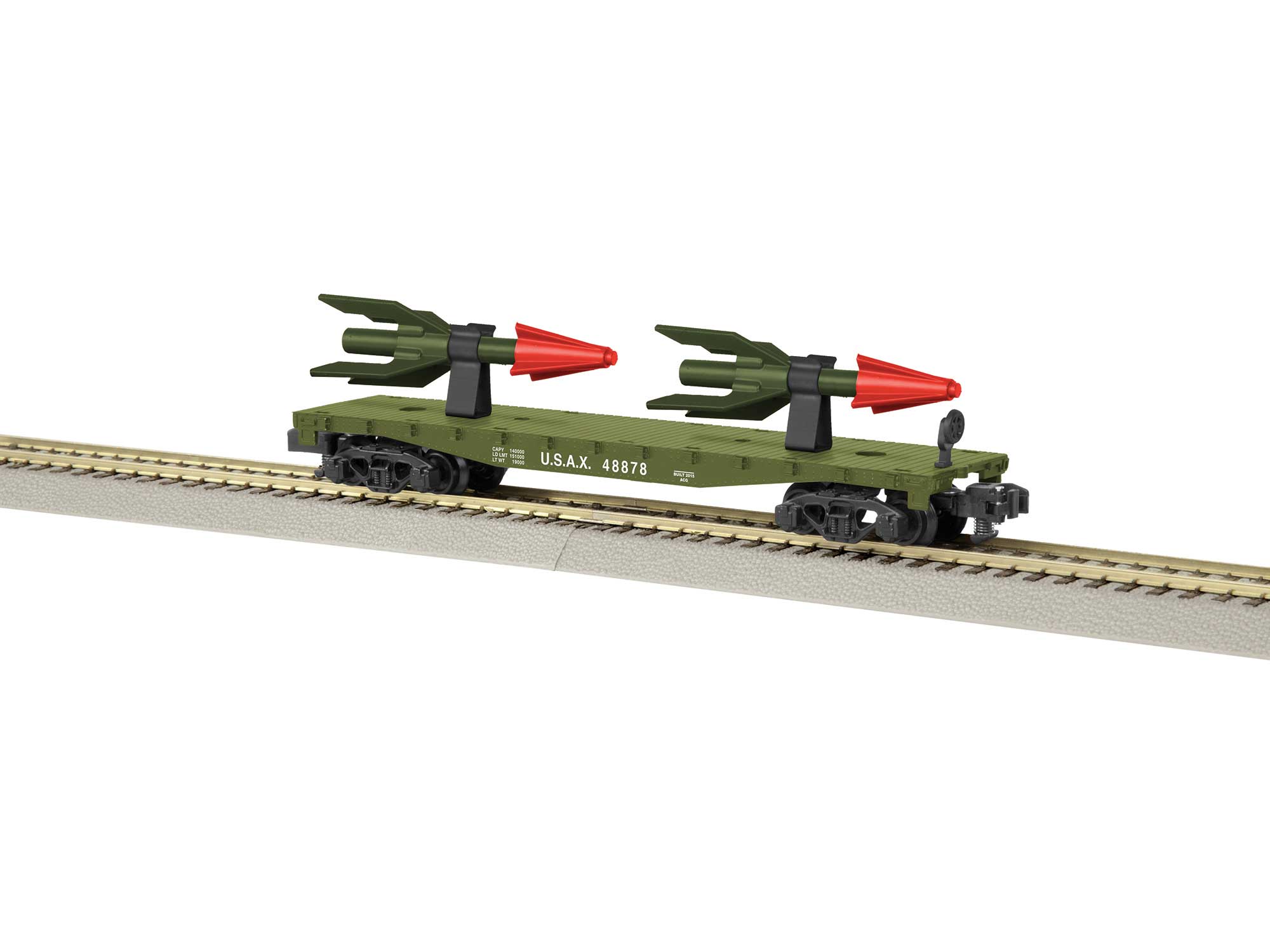 AF US ARMY FLATCAR W/ROCKET