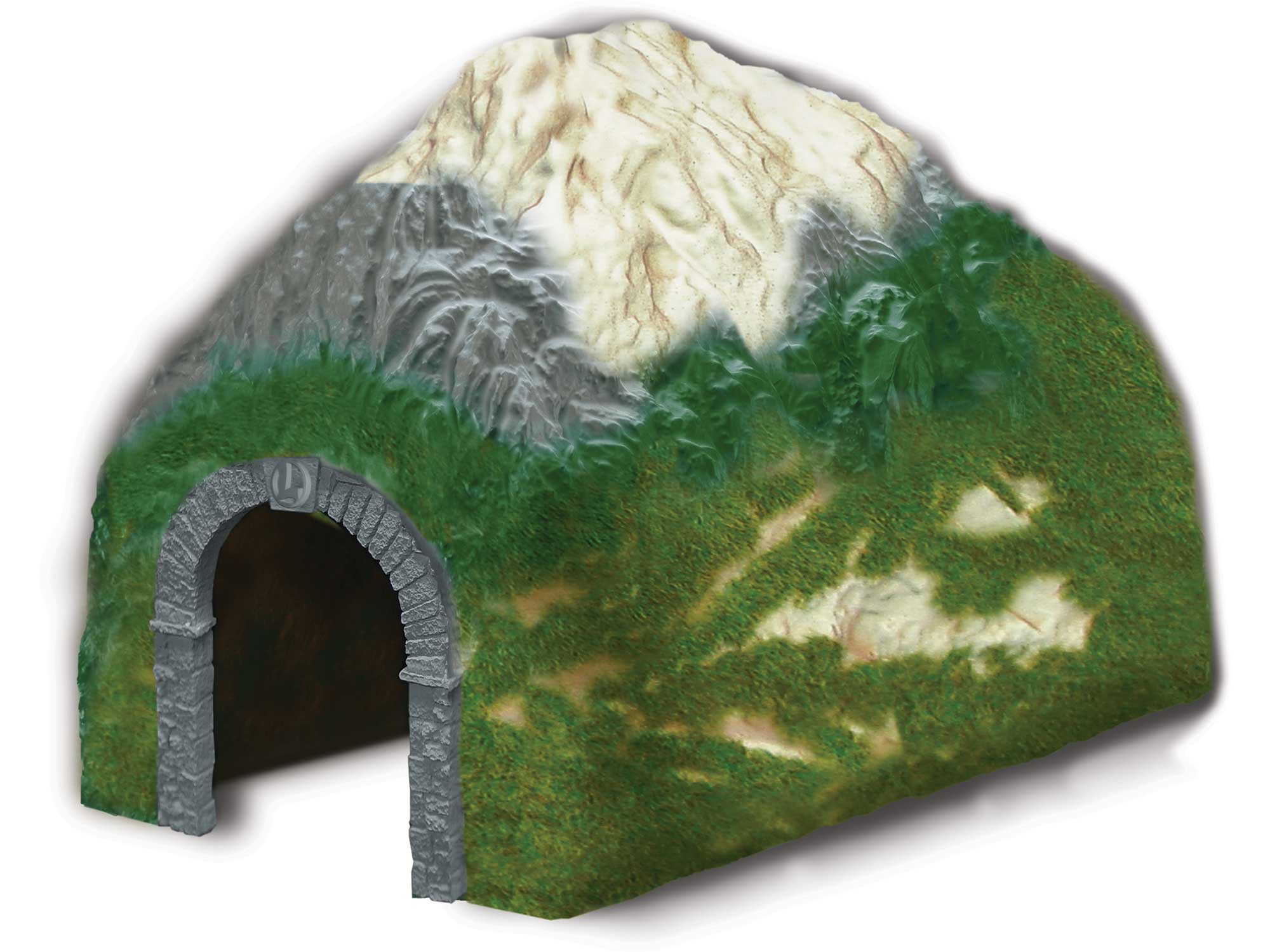 O Scale Tunnel Portal Track for Lionel Marble Brick Textured 1:48 Gauge Lanterns 