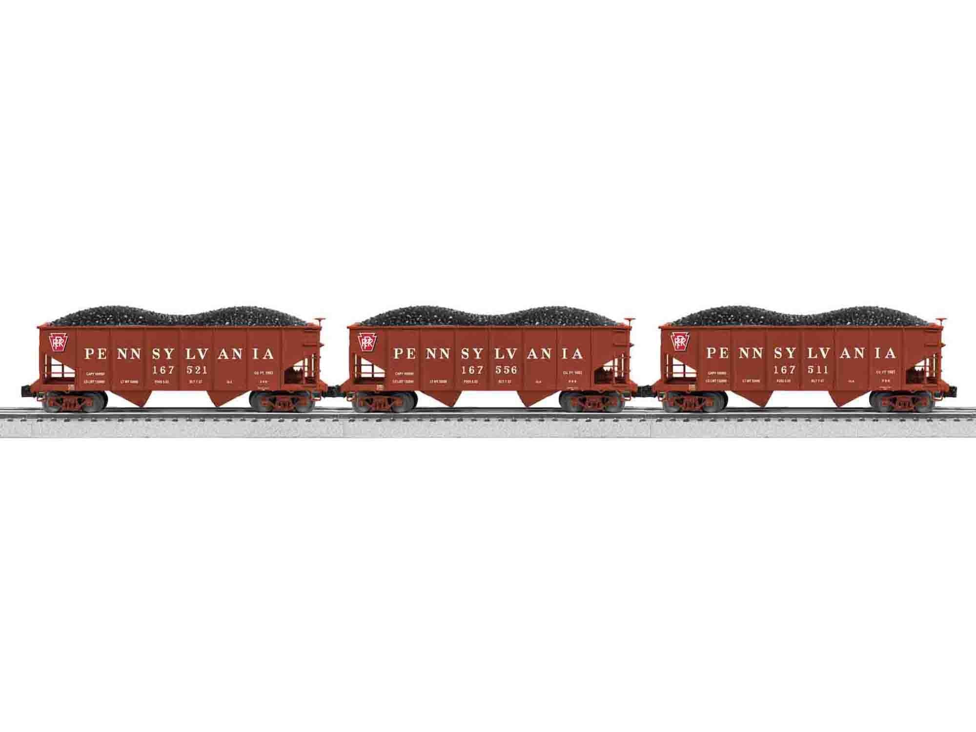 LIONEL PRR SCALE 50 TON TWIN HOPPER 167556 6-81858  train car o gauge 6-81860