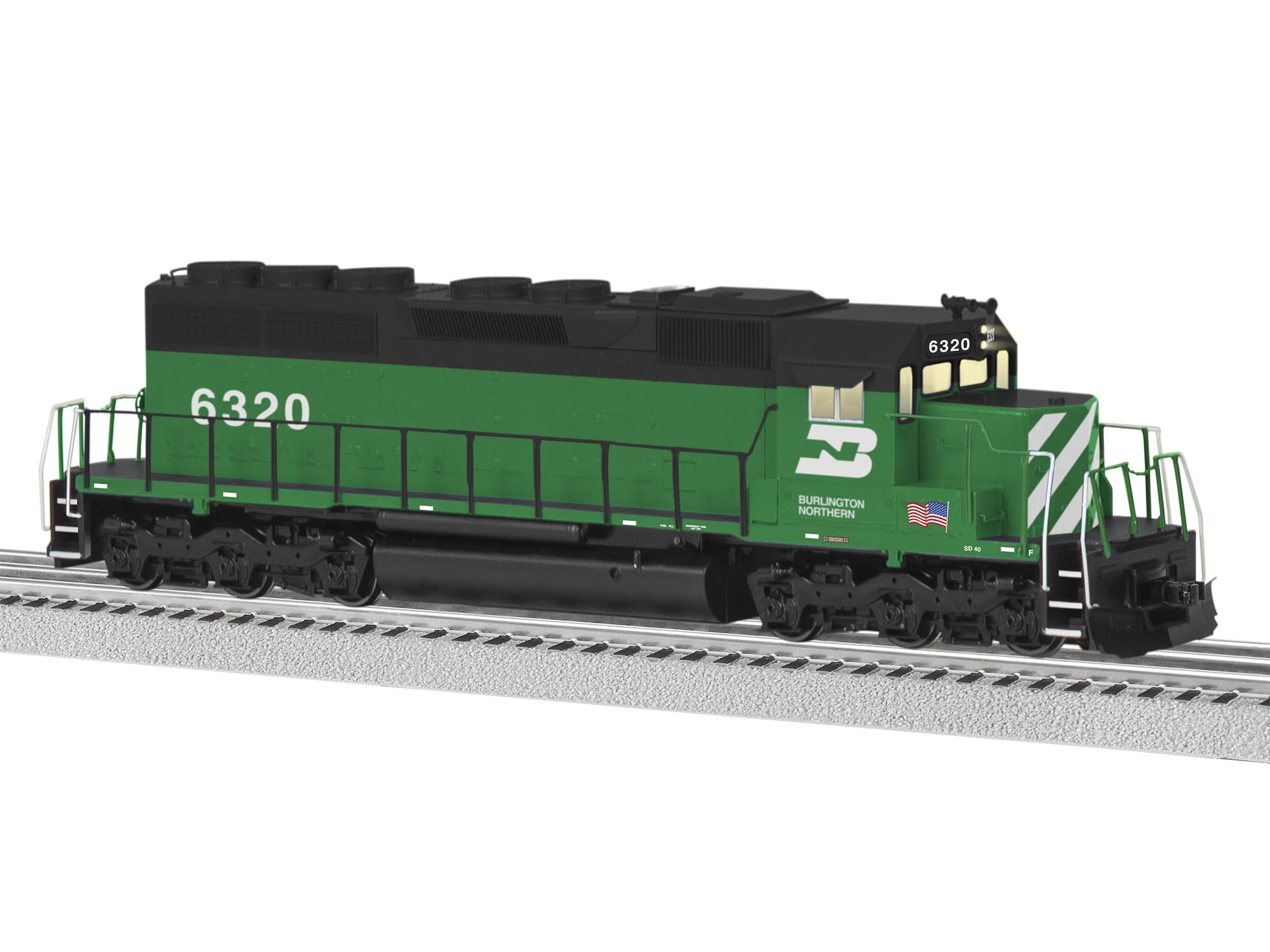 Burlington Northern Non-Powered Scale SD40-2 Diesel #7140 - 6-34781