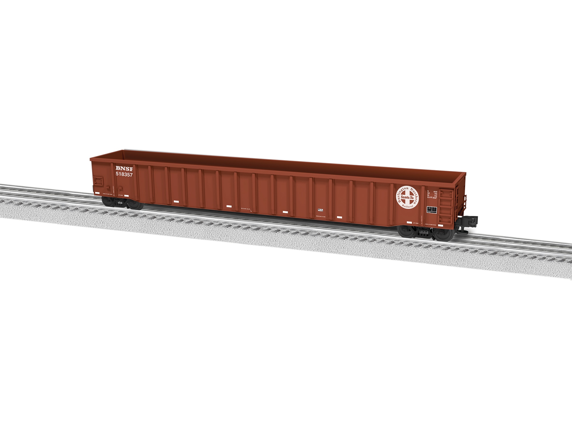 Weights Car not included. qty2 brushed Stainless Steel Lionel PS-5 Gondola 