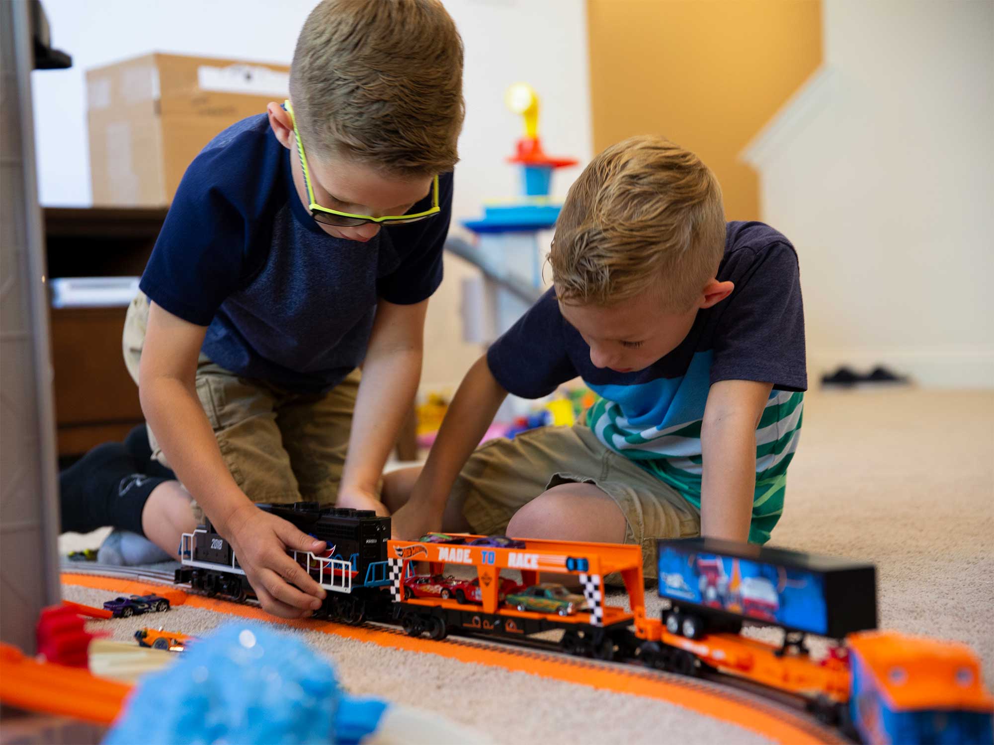hot wheel train set