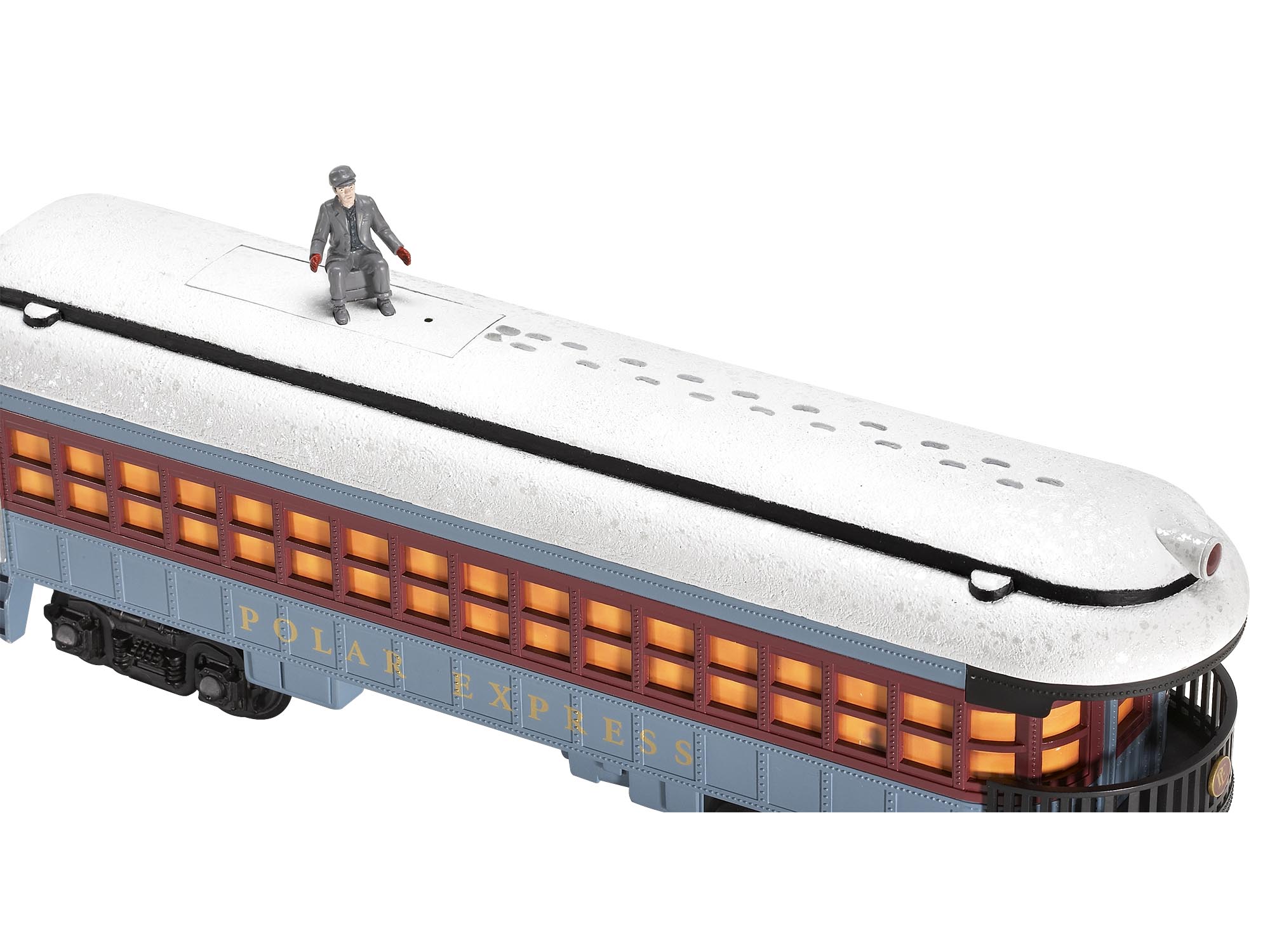 Lionel Polar Express G Gauge Observation Car With Disappearing Hobo 