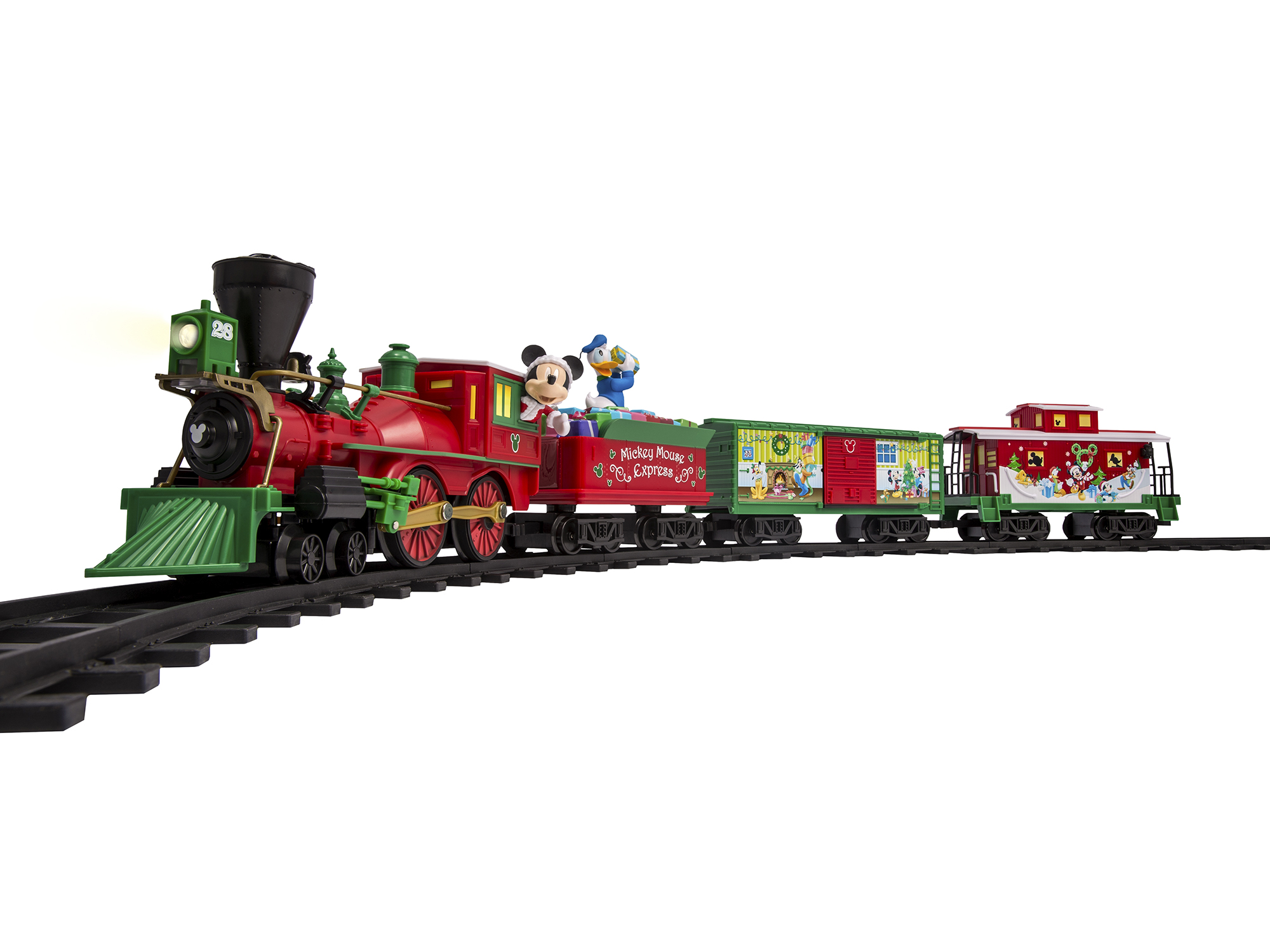 Lionel Mini Mickey Mouse Christmas Express Battery Operated Freight  Train Set 