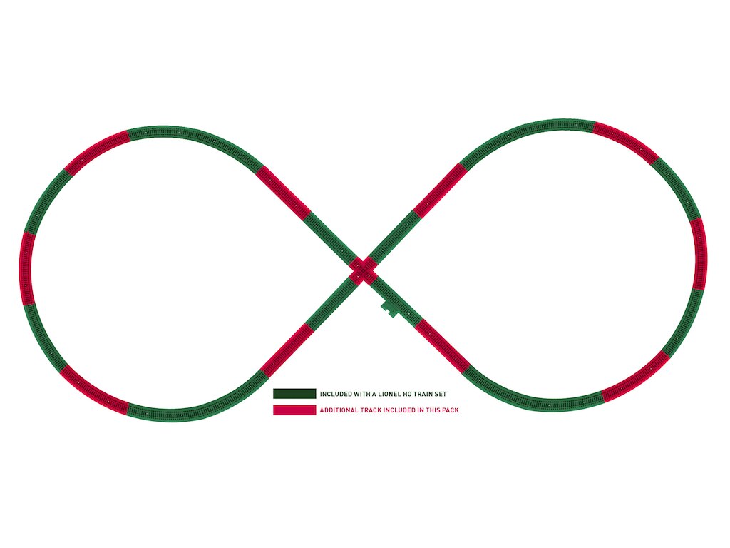 HO FasTrack - Confezione Da 4 Pezzi Di Rotaie Per Treni Modellismo In Scala HO