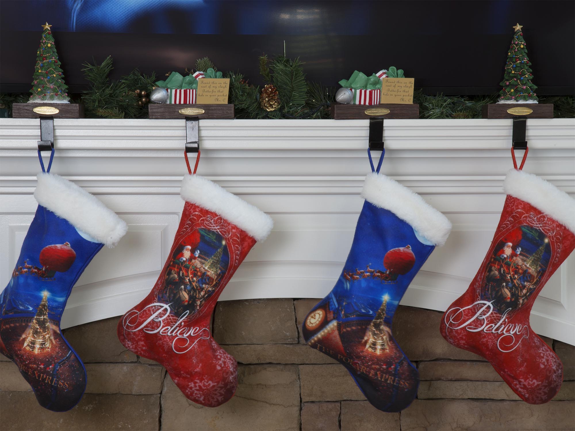 The Polar Express Santa In Sleigh Stocking