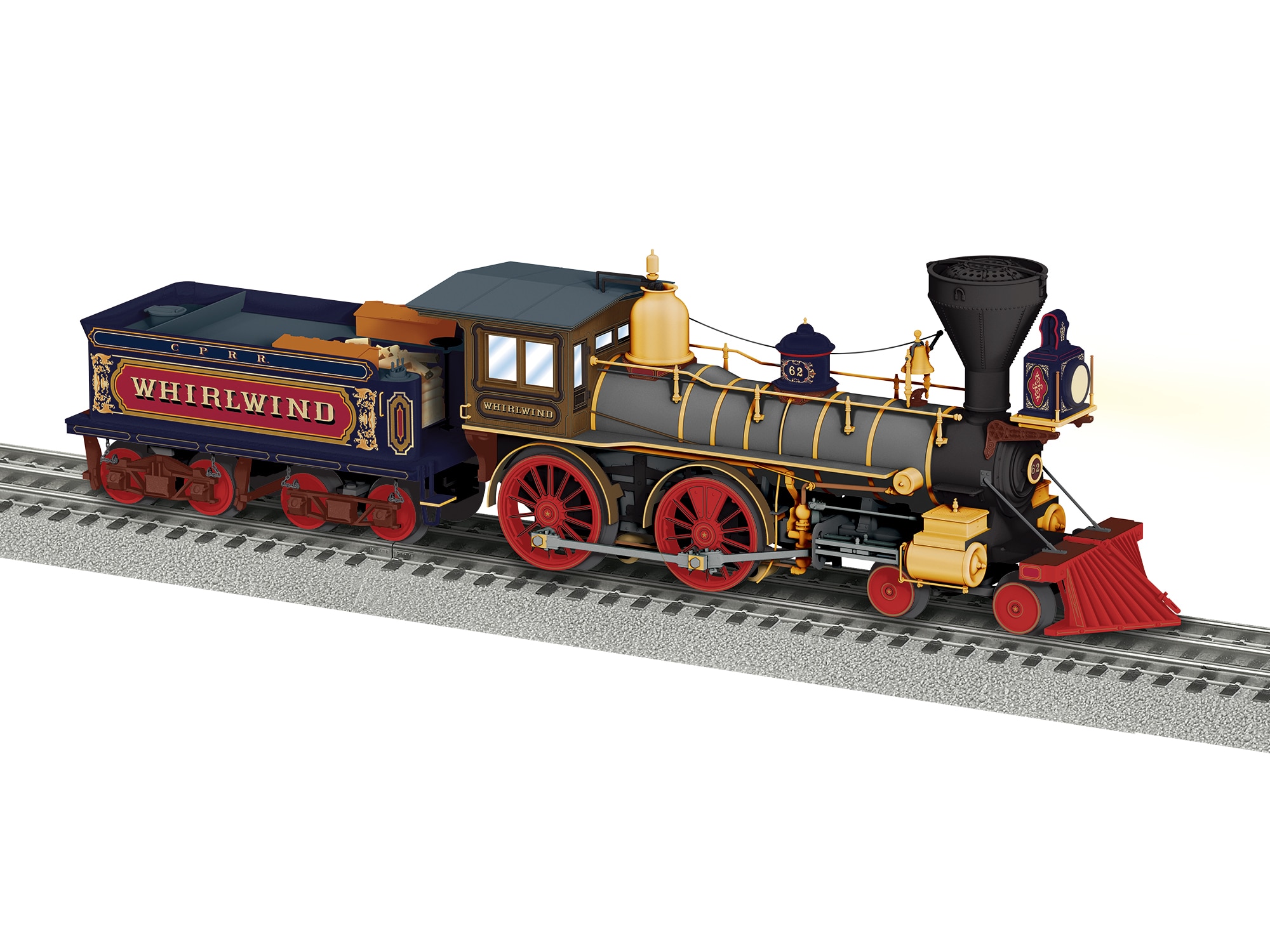 Quirino カウベル Central Pacific Brass Hybrid LEGACY 4-4-0 #62 Whirlwind