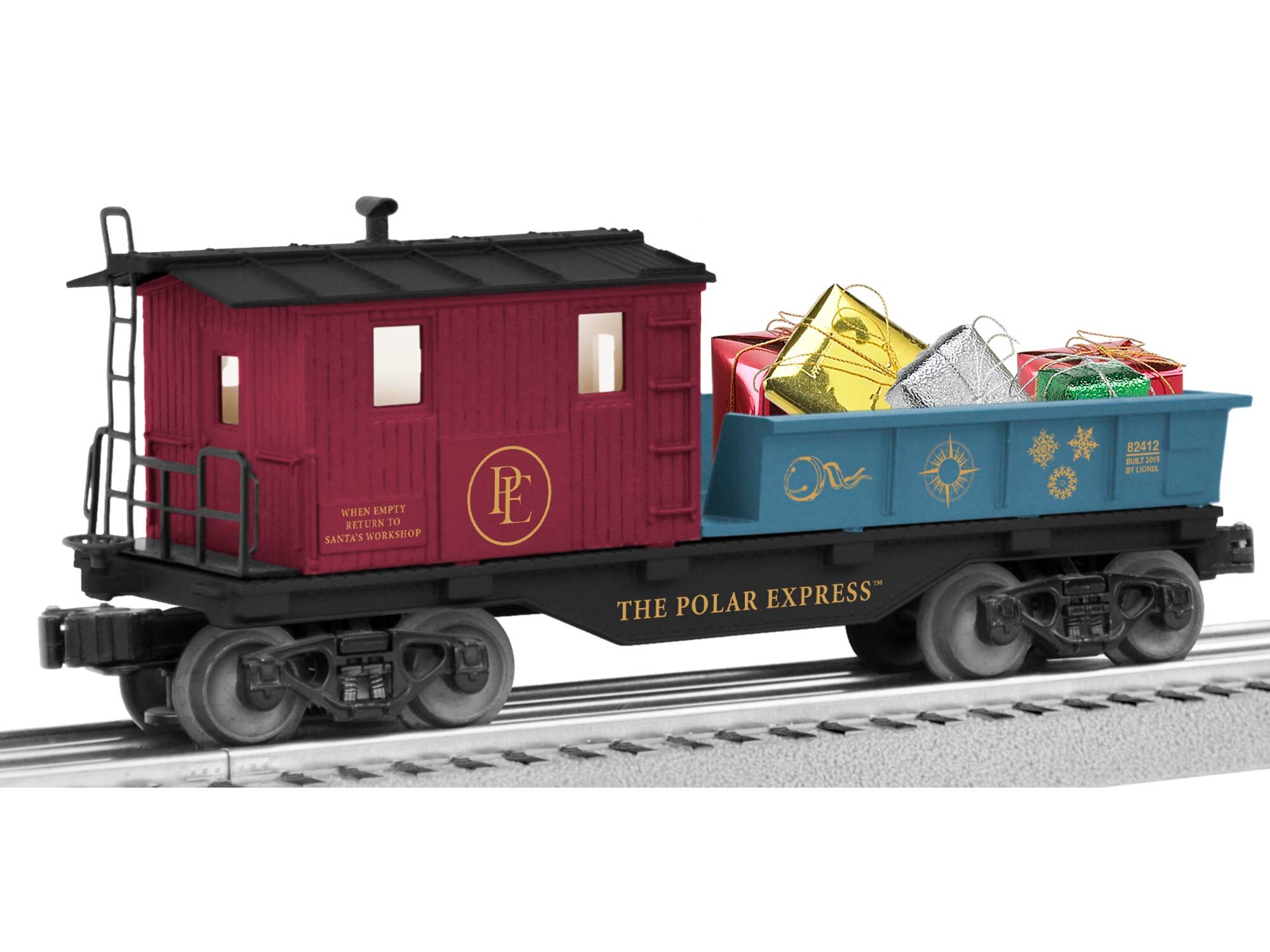 Lionel Polar Express Caboose #1224 O Gauge – 2123070-C, C-10 Mint, Blue & Red, 2021 Release