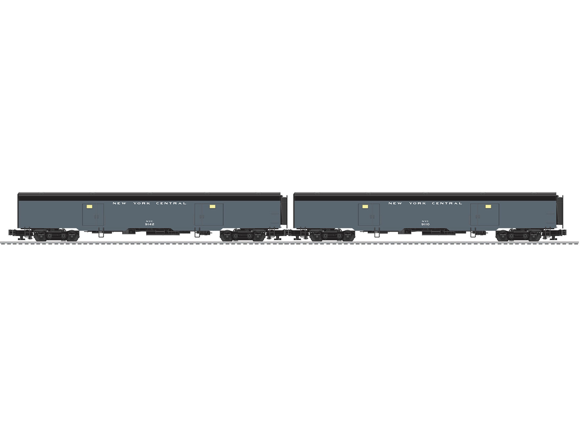 New York Central Baggage Car 2 Pack (Nos. 9110, 9142)
