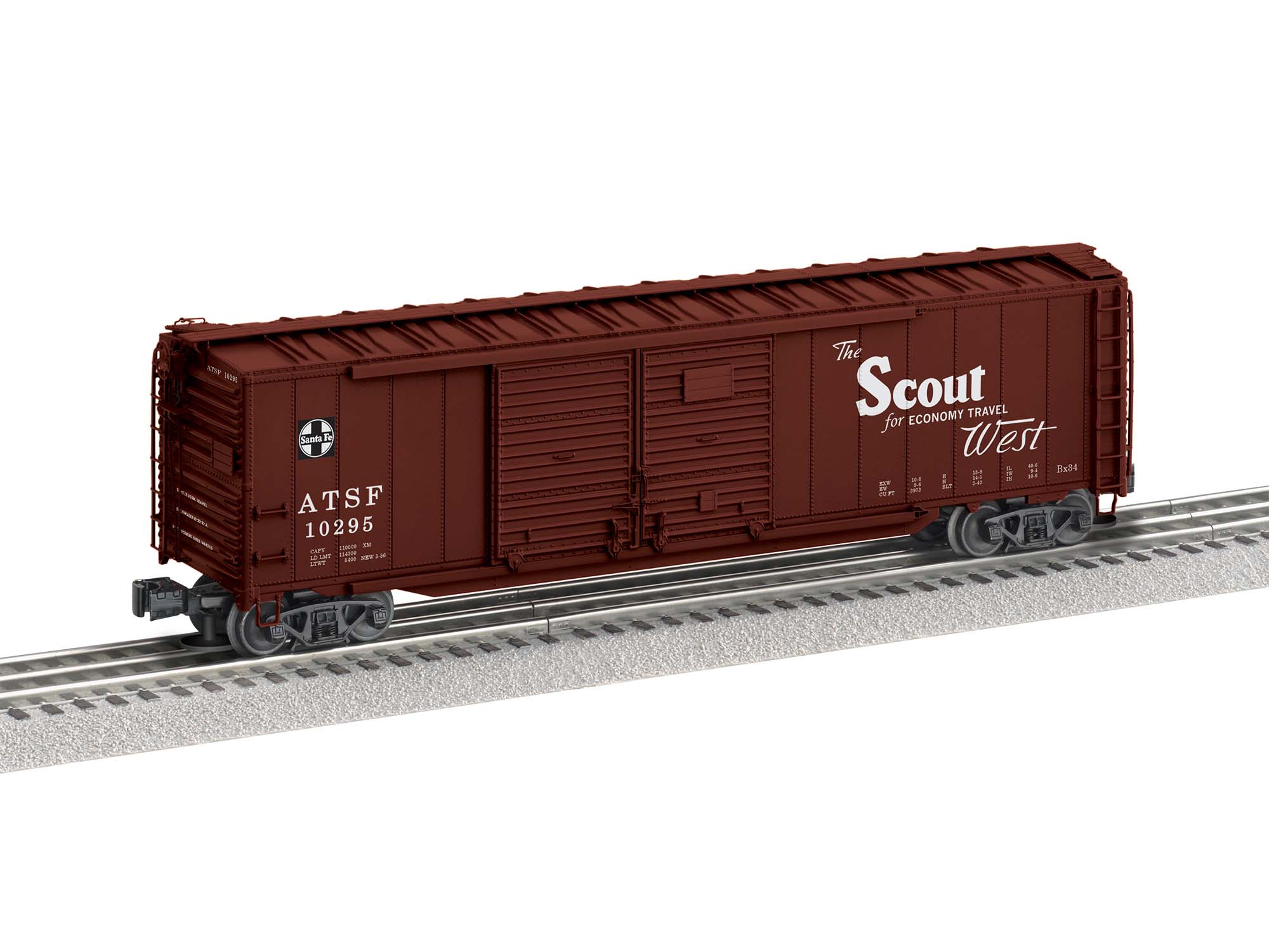 Santa Fe 50' Double Door Boxcar #10295 Scout