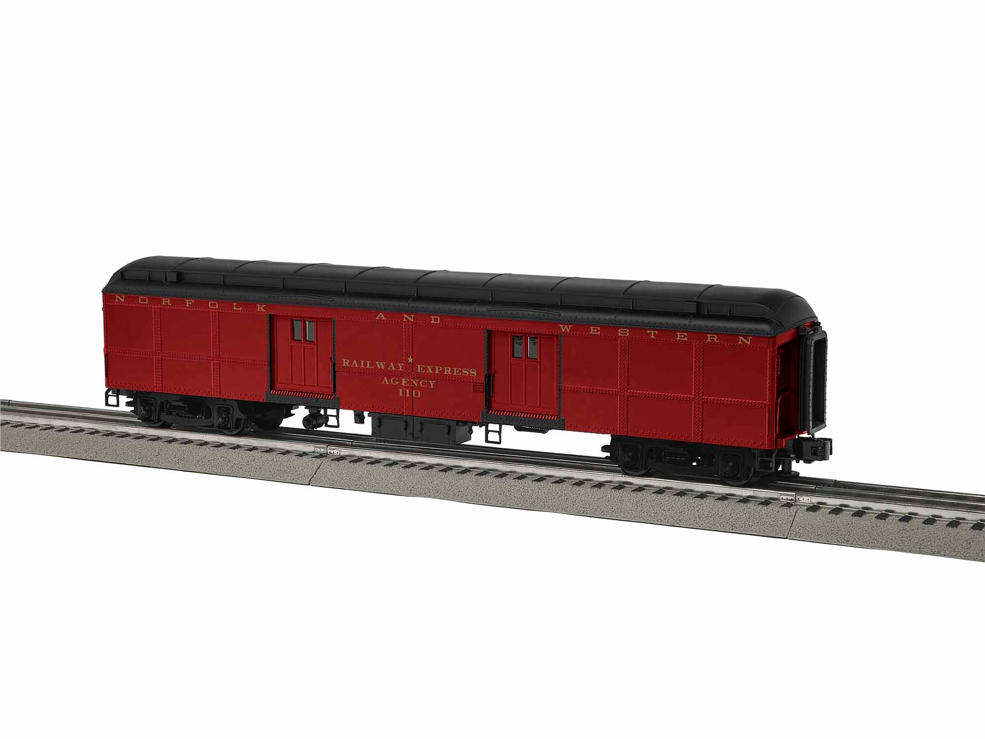 Lionel 1927242 O Heavyweight Baggage Car 3-Rail Norfolk & Western 110 Cavalier Scheme