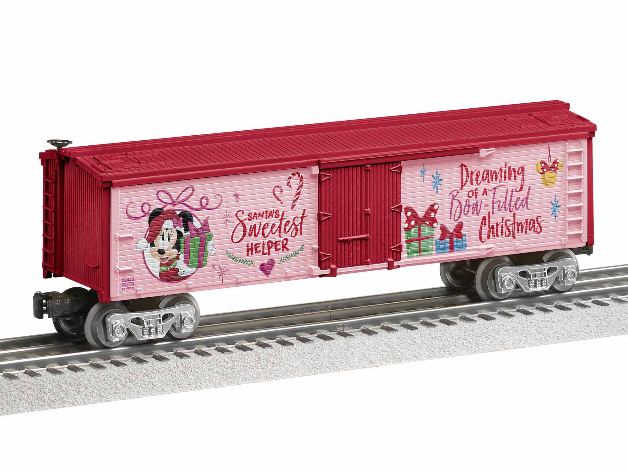 Lionel 1928440 O Reefer 3-Rail Disney Minnie Mouse Santa's Sweetest Helper