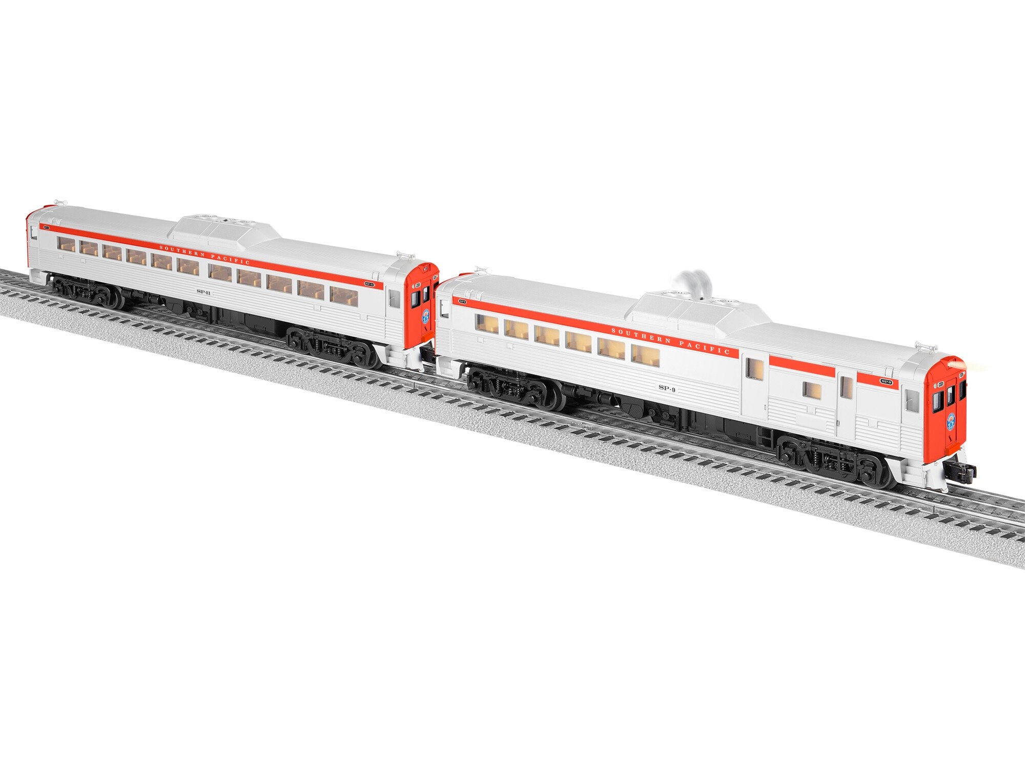 Southern Pacific LionChief Plus 2.0 Budd RDC Unit Combo (#SP-9 PWD, #SP ...