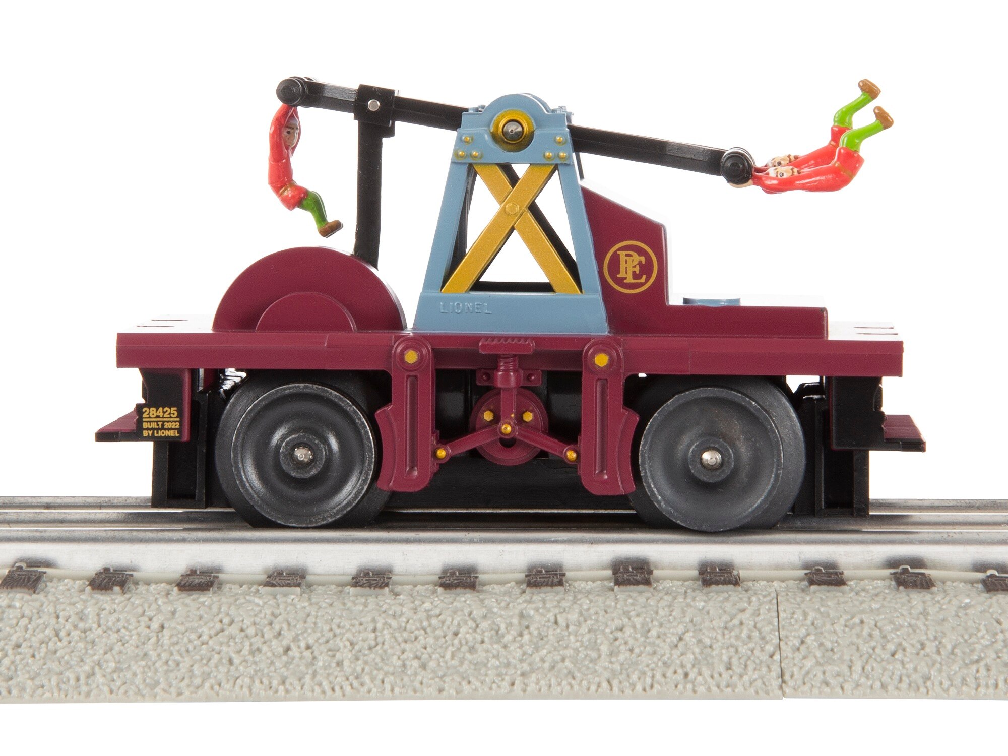 Lionel 628425 O Operating Handcar Conventional 3-Rail Polar Express 2 Elves