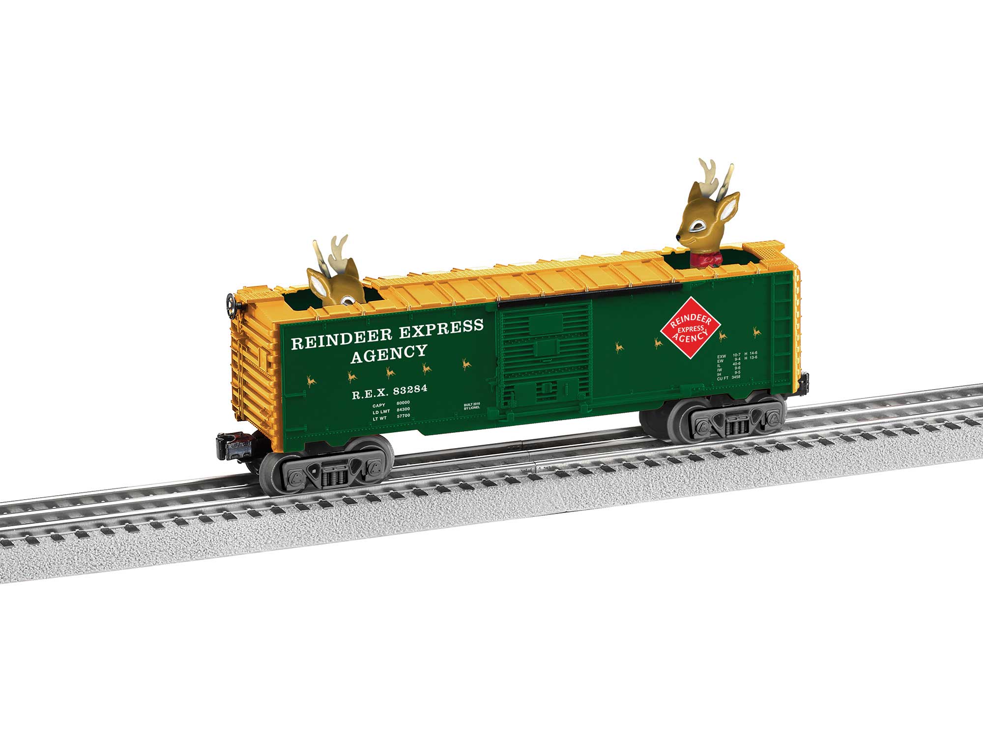 Peekaboo Reindeer Operating Boxcar