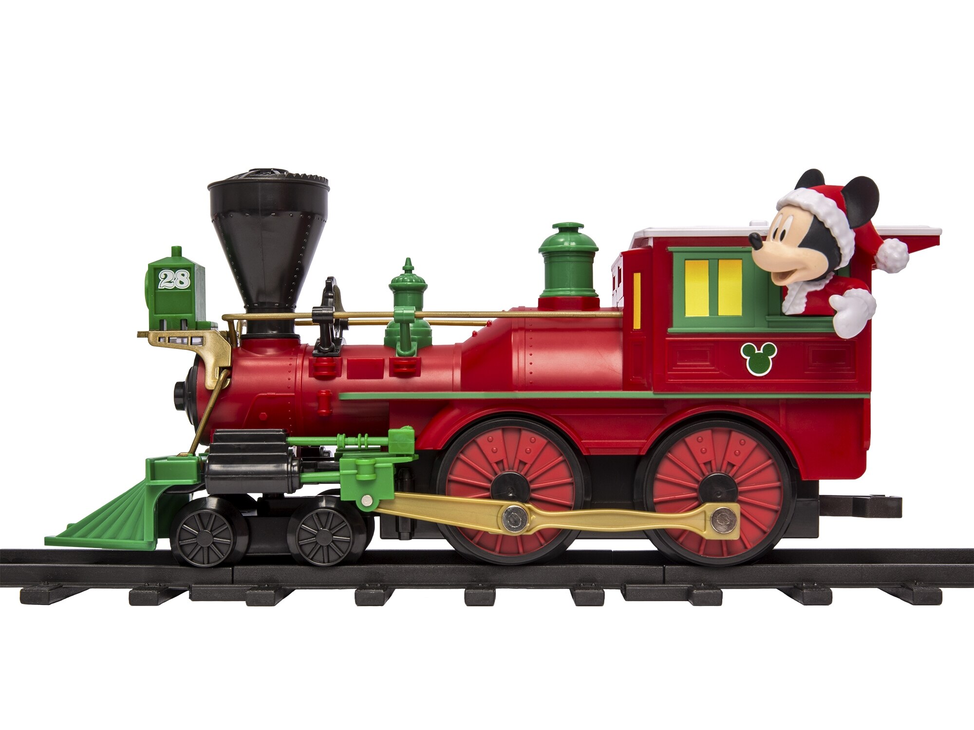 mickey mouse on a train