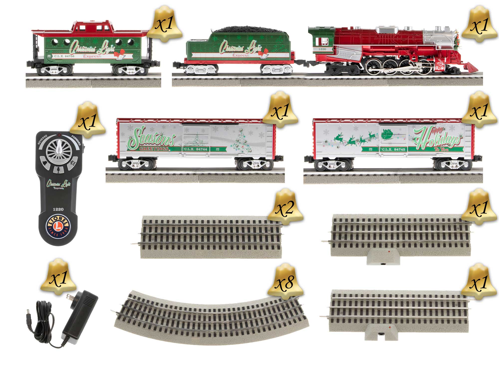 Christmas Light Express LionChief Set w/ Bluetooth 5.0
