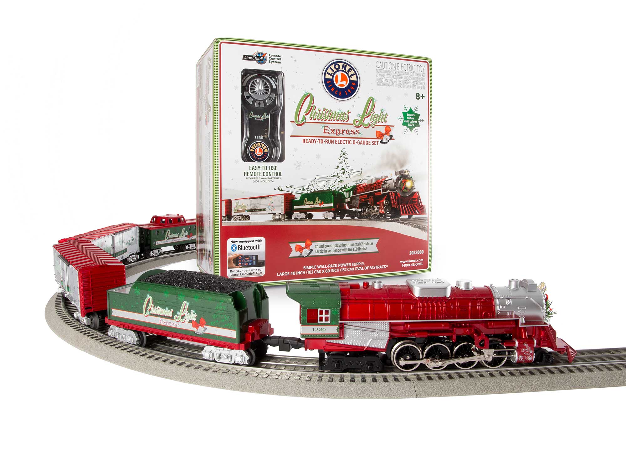 Christmas Light Express LionChief Set w/ Bluetooth 5.0