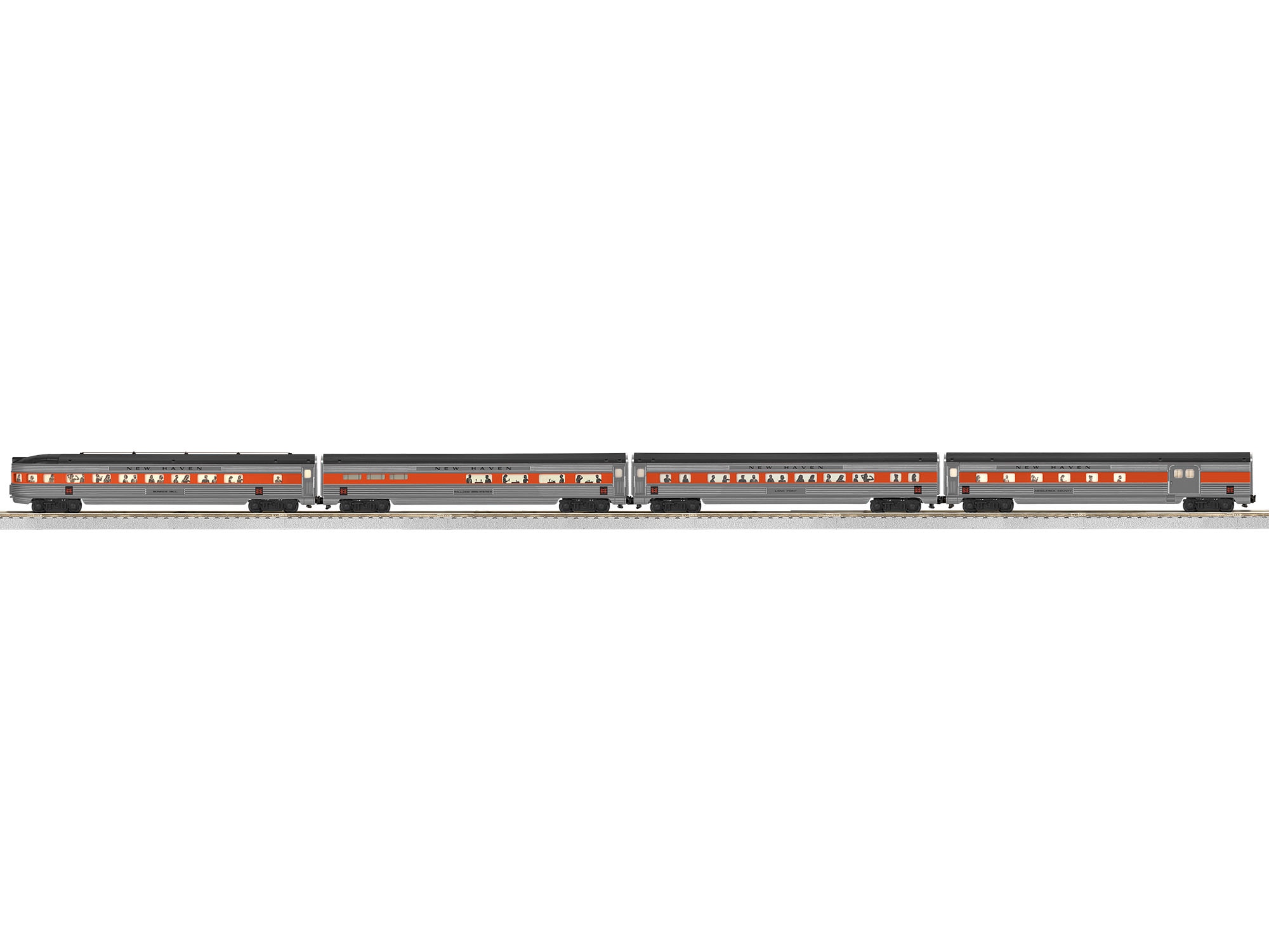New Haven Streamlined Passenger Car 4-Pack