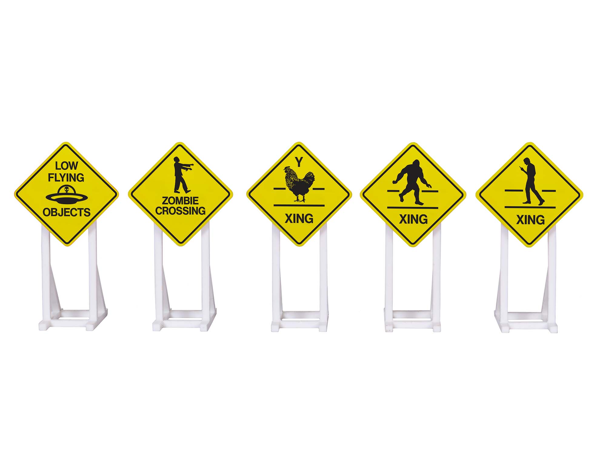 Unique Railroad Signs 5-Pack