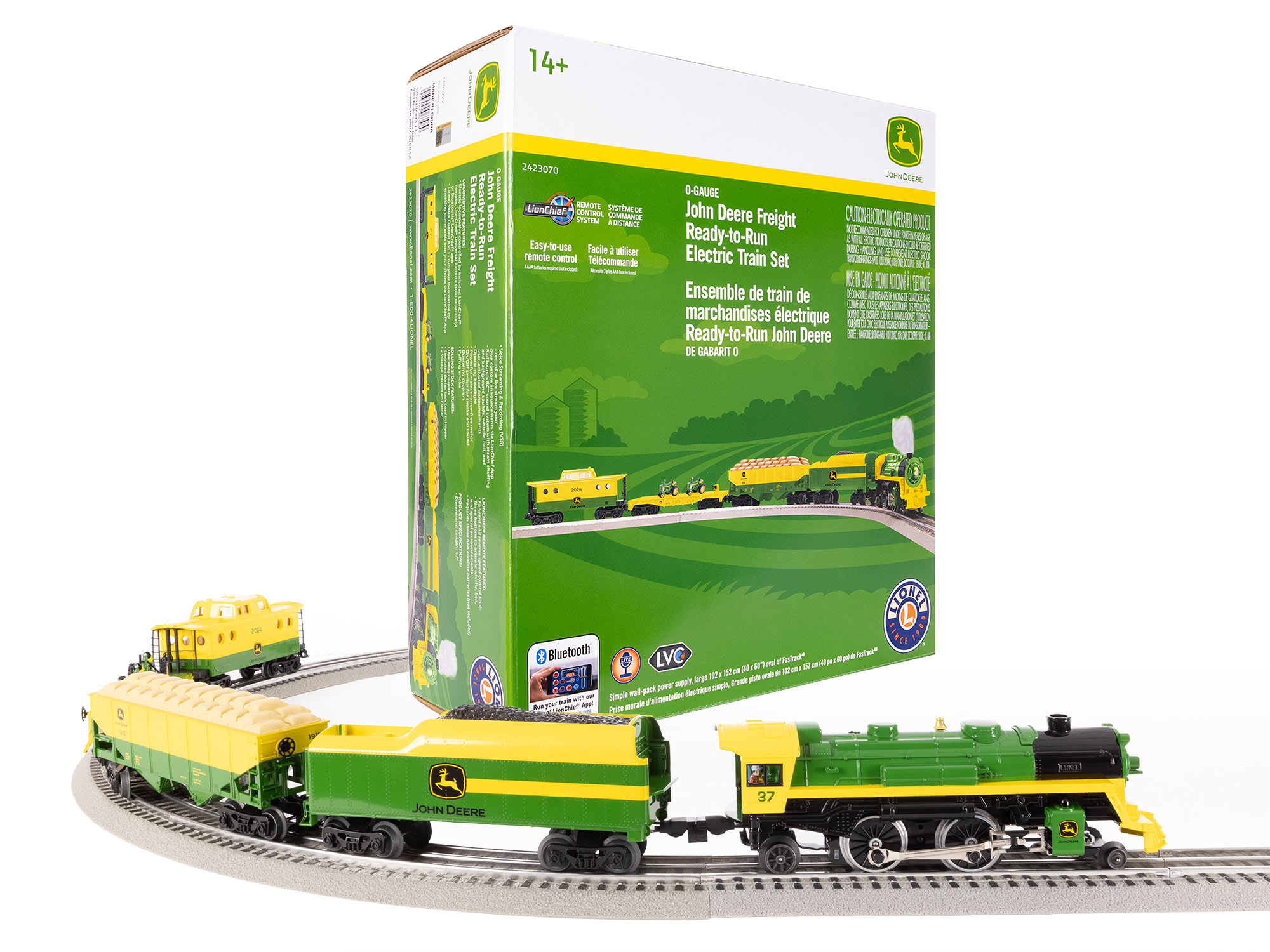 John Deere Steam Freight LionChief Set