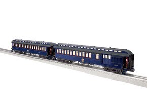 Royal Blue Wood Passenger Car 2-Pack B