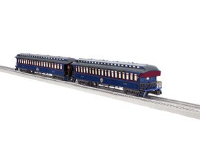 Royal Blue Wood Passenger Car 2-Pack C