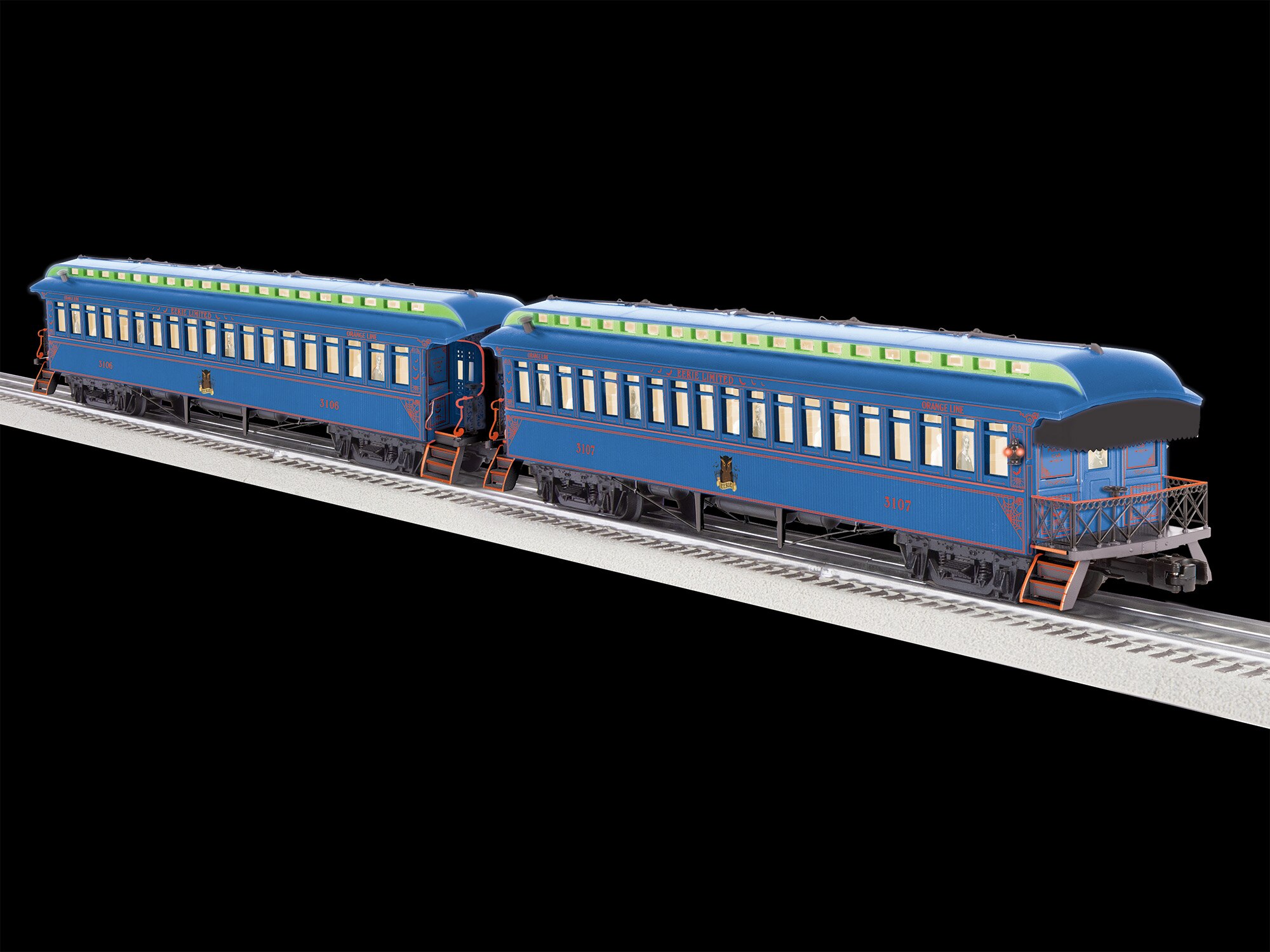 Halloween Wood Passenger Car 2-Pack C