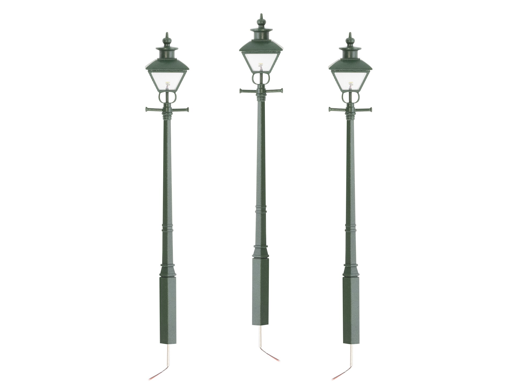 Decorative Street Lamp 3-Pack - Green