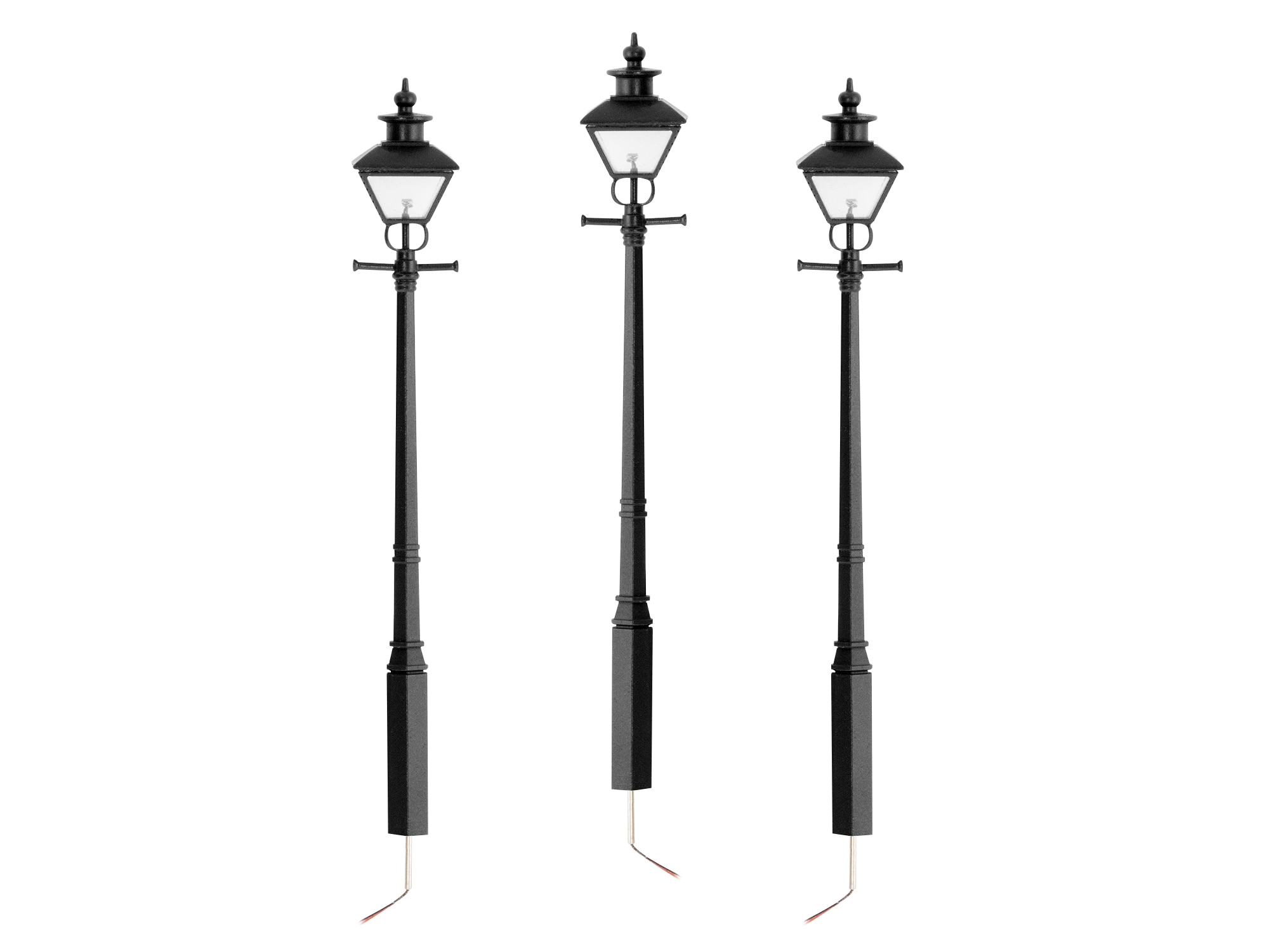 Decorative Street Light 3-Pack - Black