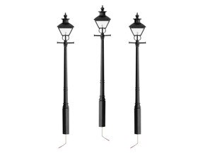 Decorative Street Light 3-Pack - Black