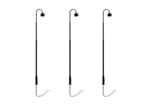 Single Arm Lamp - Black 3-Pack