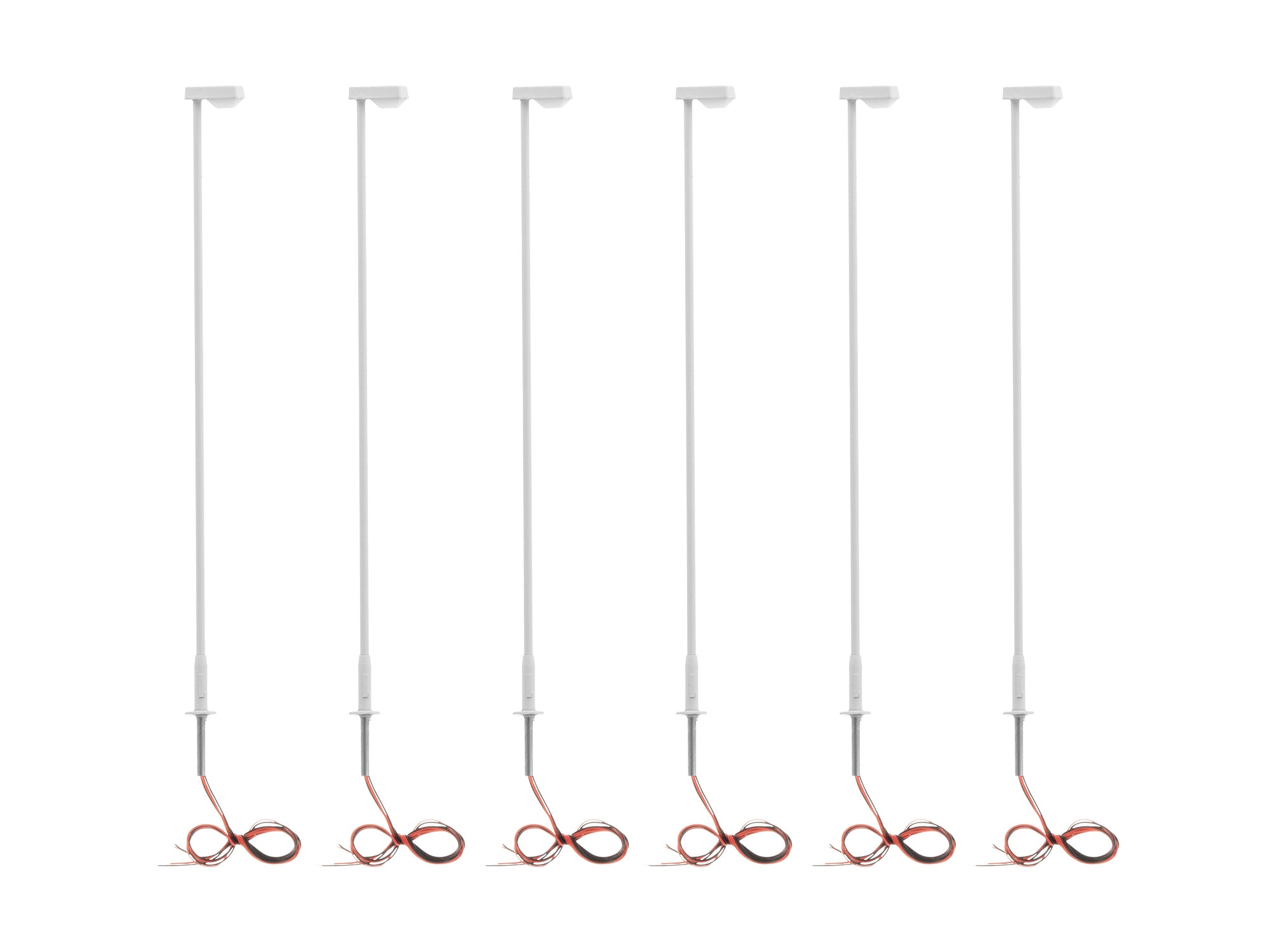 Short Arm Single Highway Lamp - Gray 6-Pack