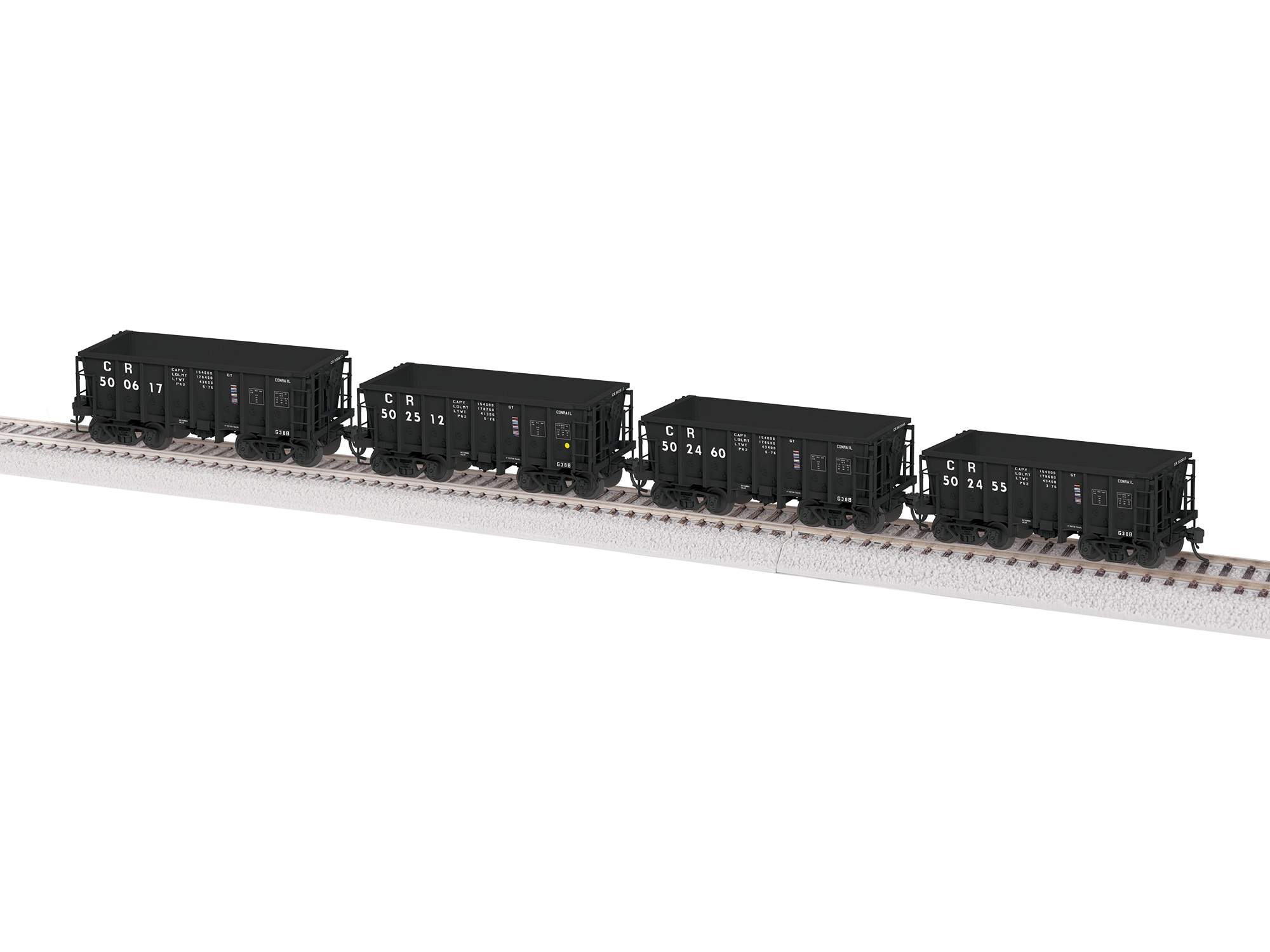 Conrail G38B (BLK) 4 pack 1 Nos. 502455, 502460, 502512, 502613