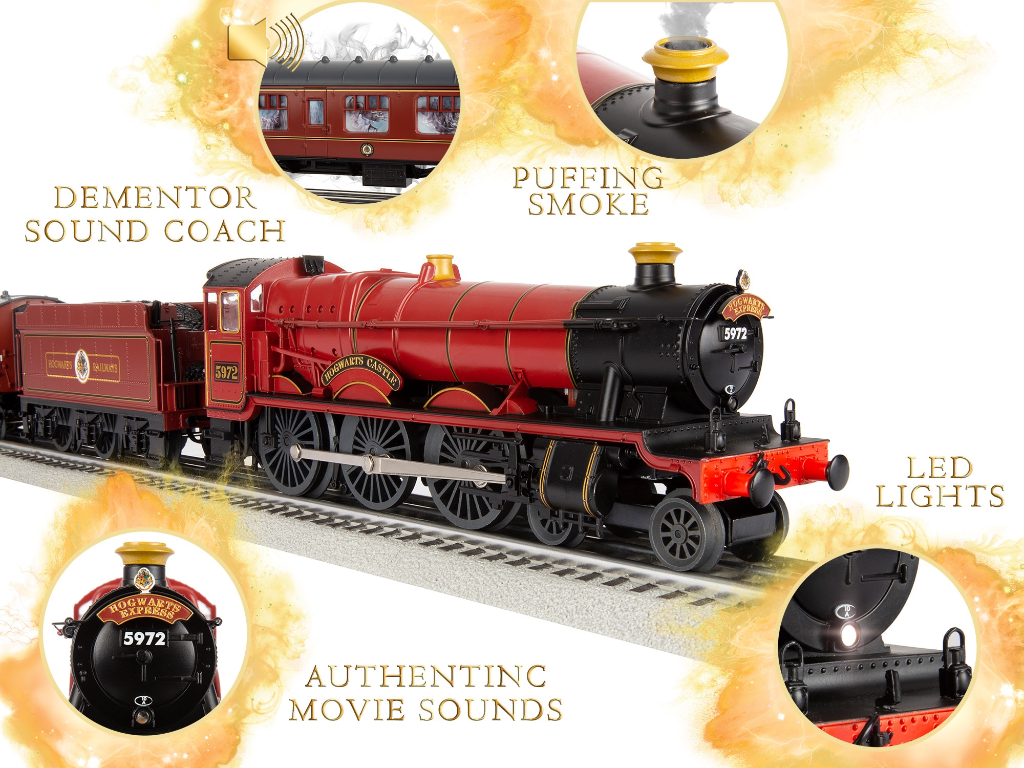 Hogwarts Express LionChief Set with Bluetooth 5.0 and Dementors Coach