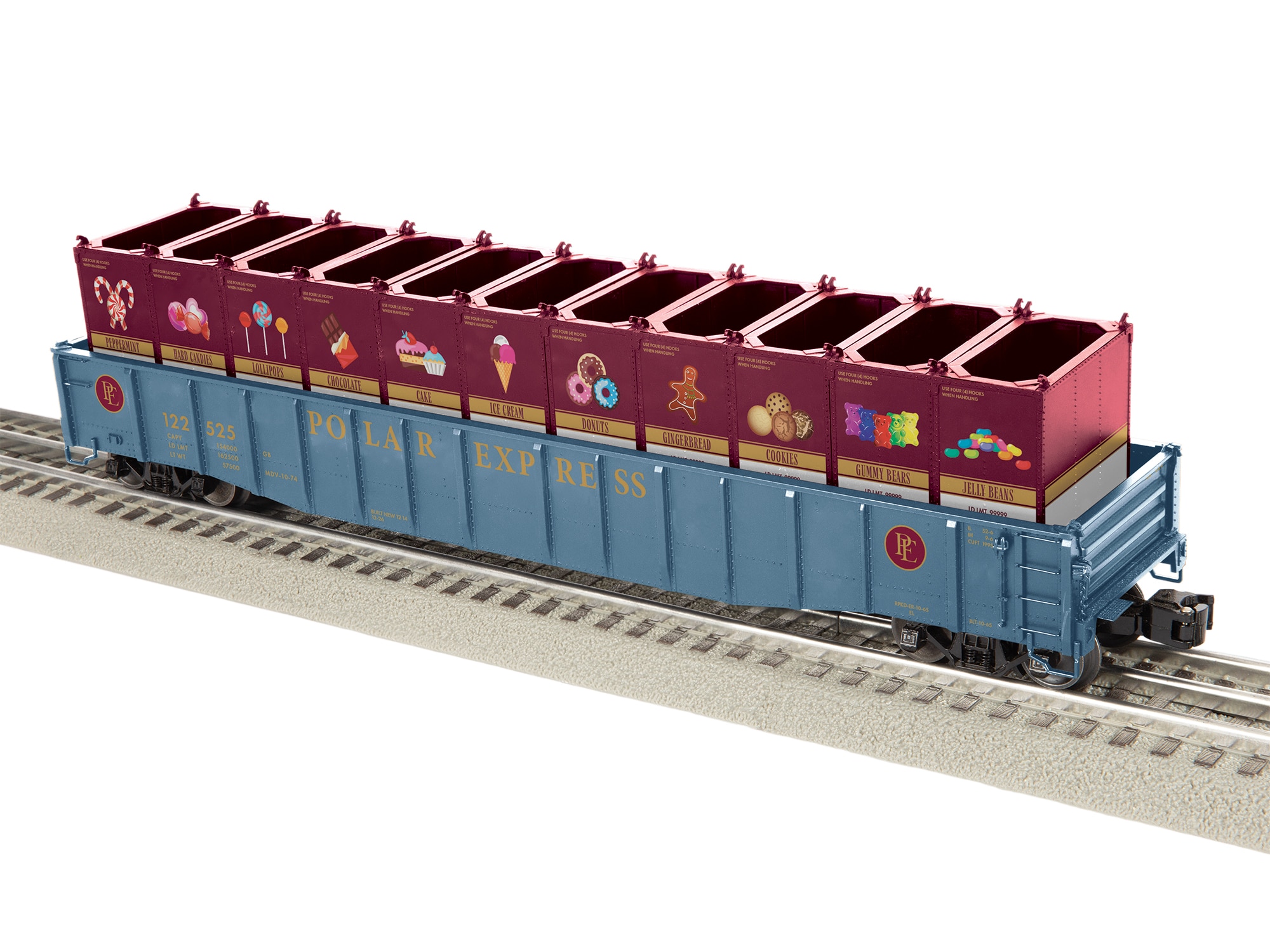 The Polar Express PS-5 Gondola w/cannisters #122525