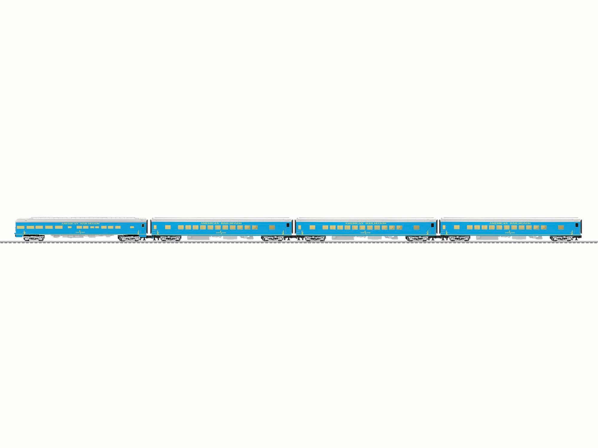 American Railroads 21" Passenger 4-Pack