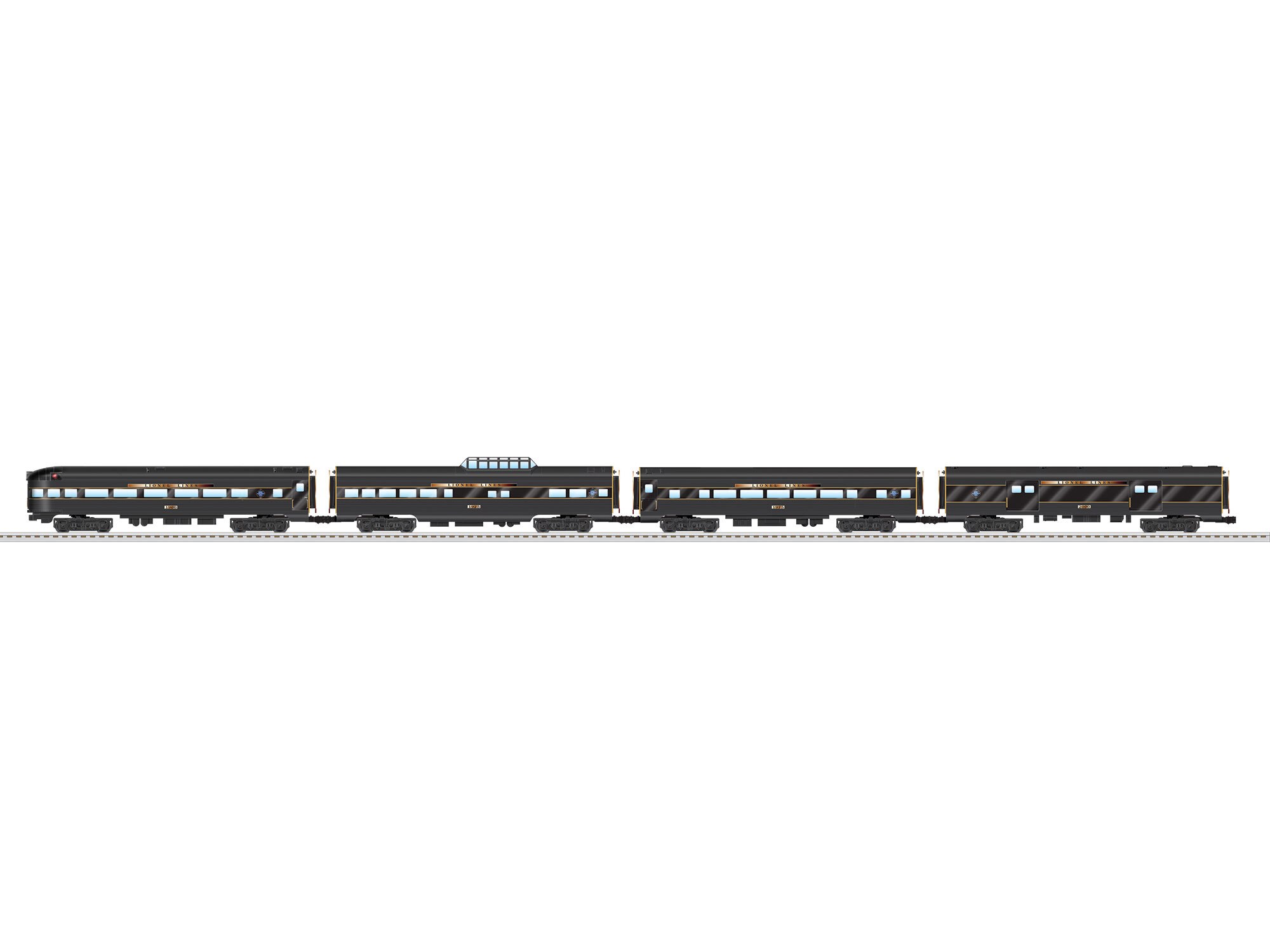 Lionel 125 Ltd 15" Aluminum Passenger Car 4 pack