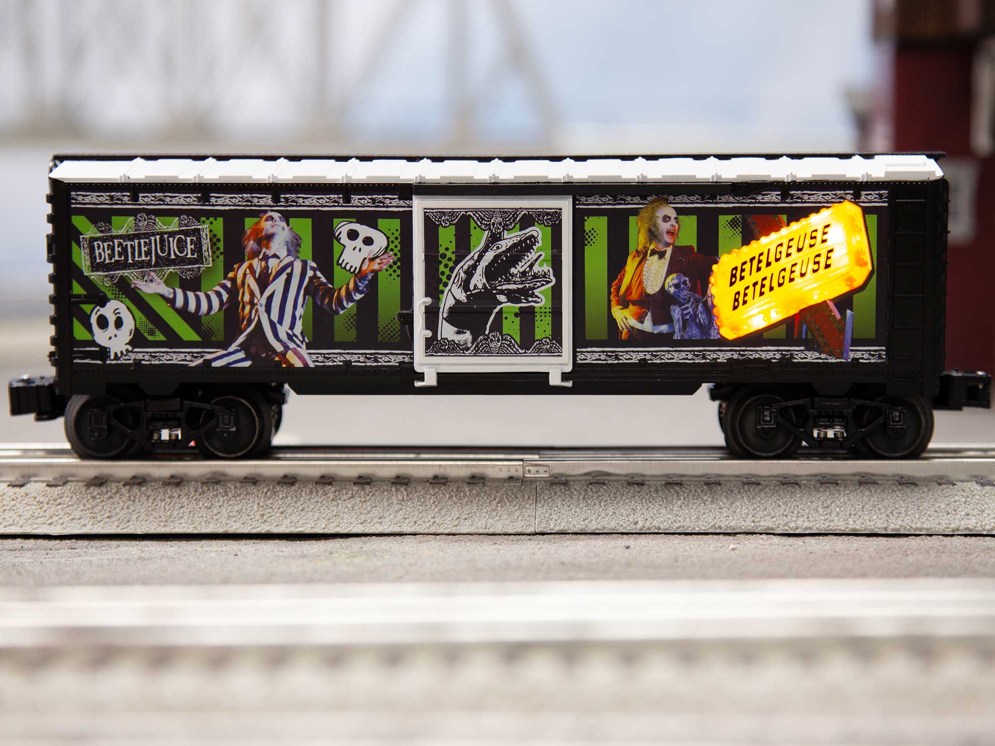 Beetlejuice lighted boxcar