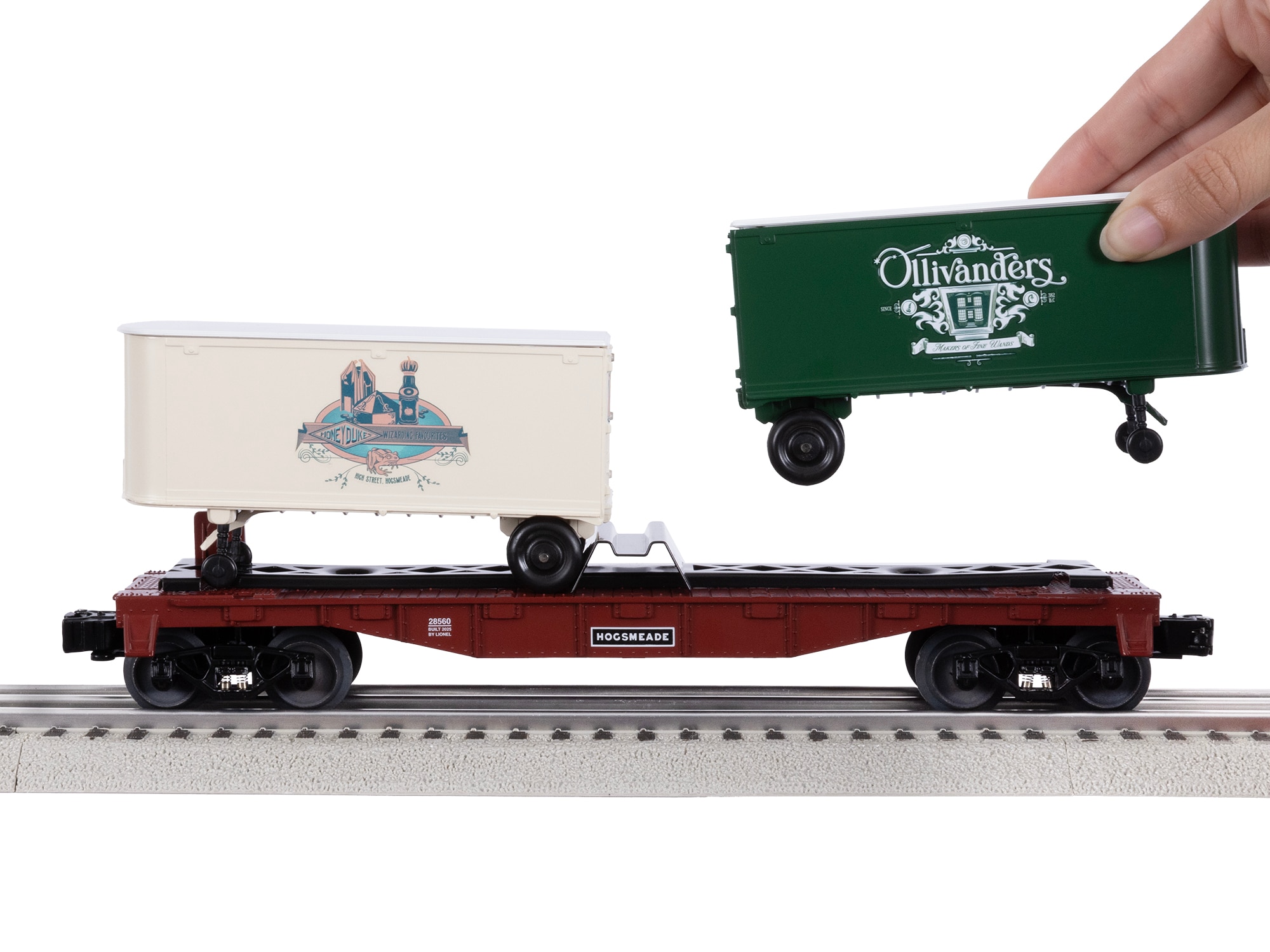 Harry Potter Hogsmeade Flatcar with Piggyback Trailer