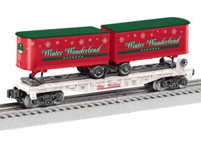Winter Wonderland Flatcar with Piggyback Trailers