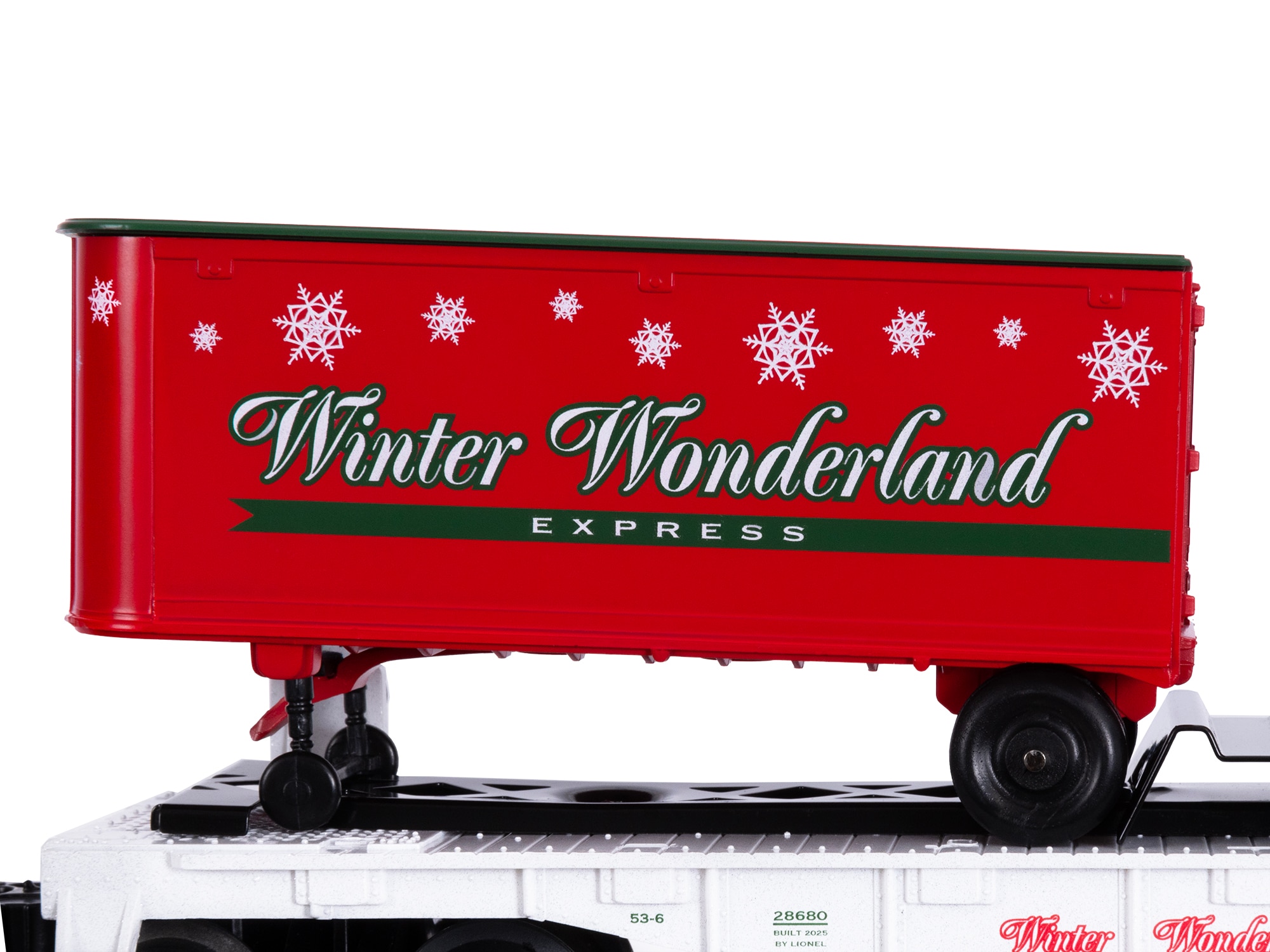 Winter Wonderland Flatcar with Piggyback Trailers
