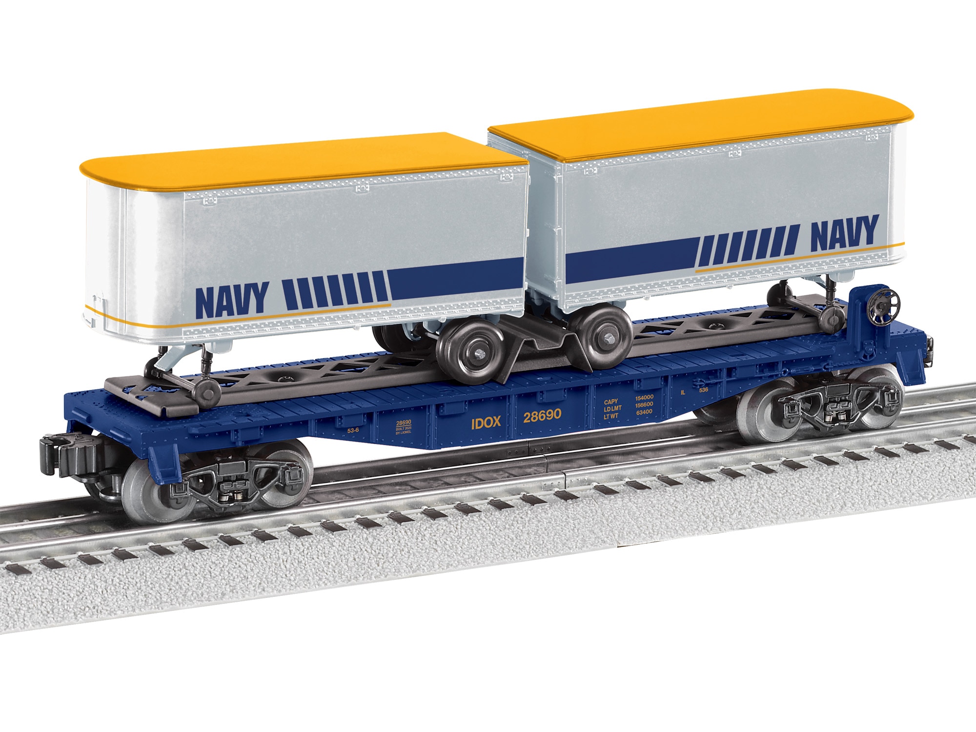 Navy Flatcar with Piggyback Trailers