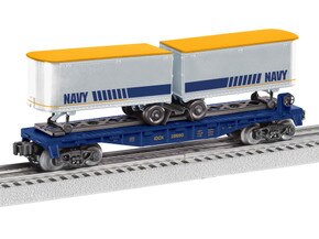 Navy Flatcar with Piggyback Trailers