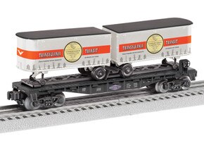 Whispering Rails Flatcar with Piggyback Trailers