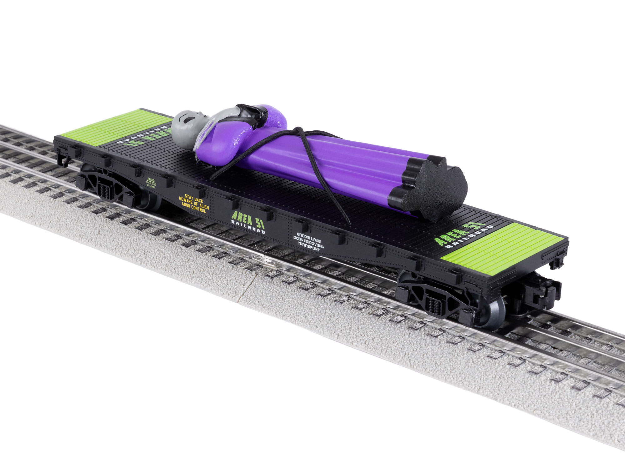Take me to your Leader Alien FlatCar