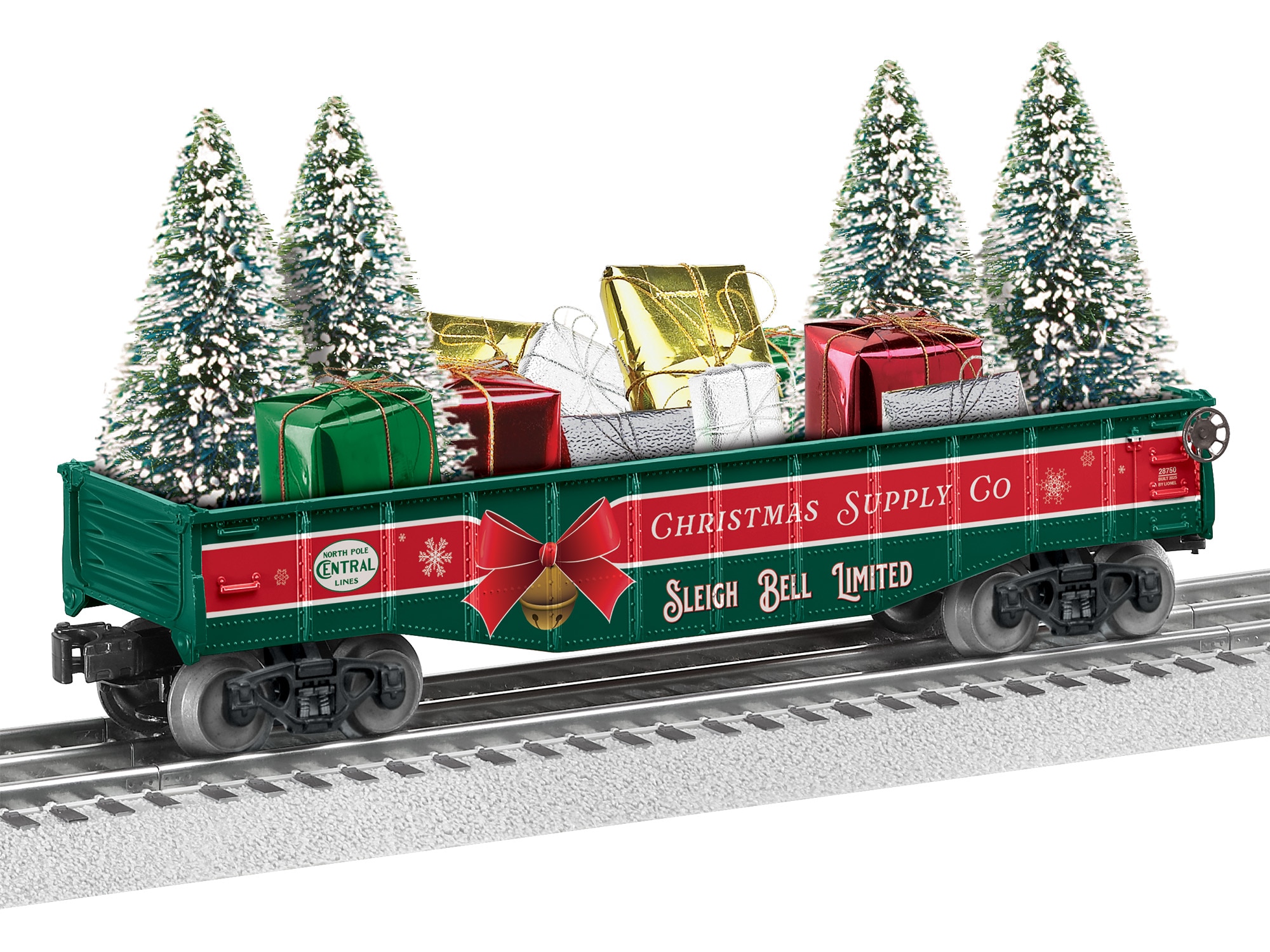 CHRISTMAS GONDOLA WITH TREES & PRESENTS