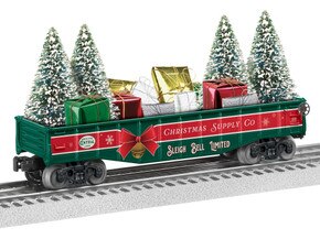 CHRISTMAS GONDOLA WITH TREES & PRESENTS