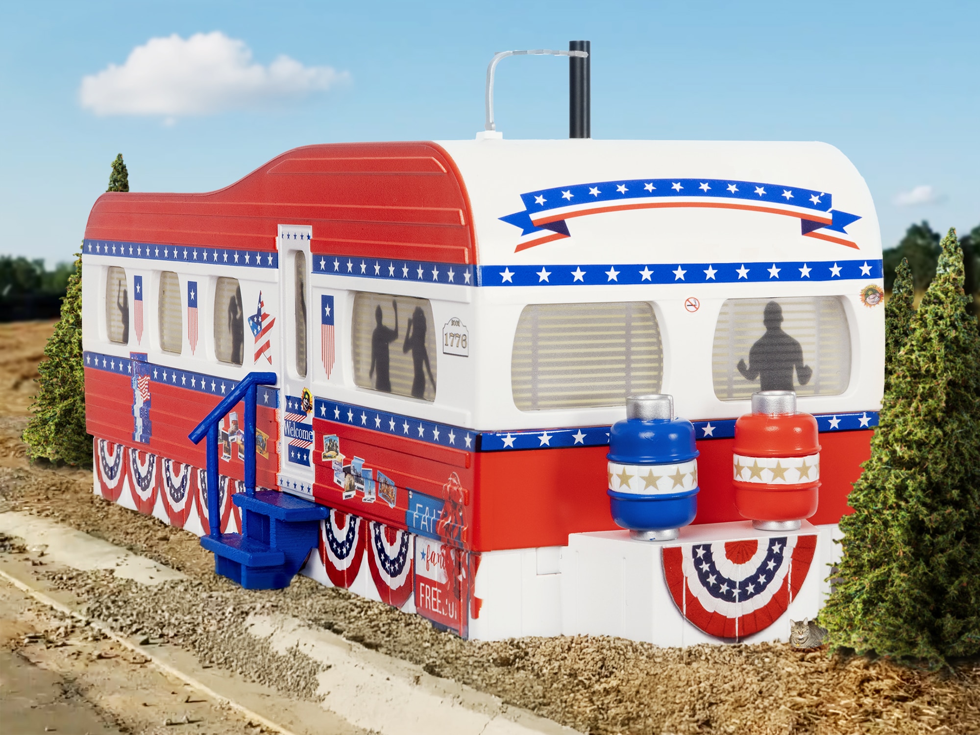 Patriotic Trailer Home